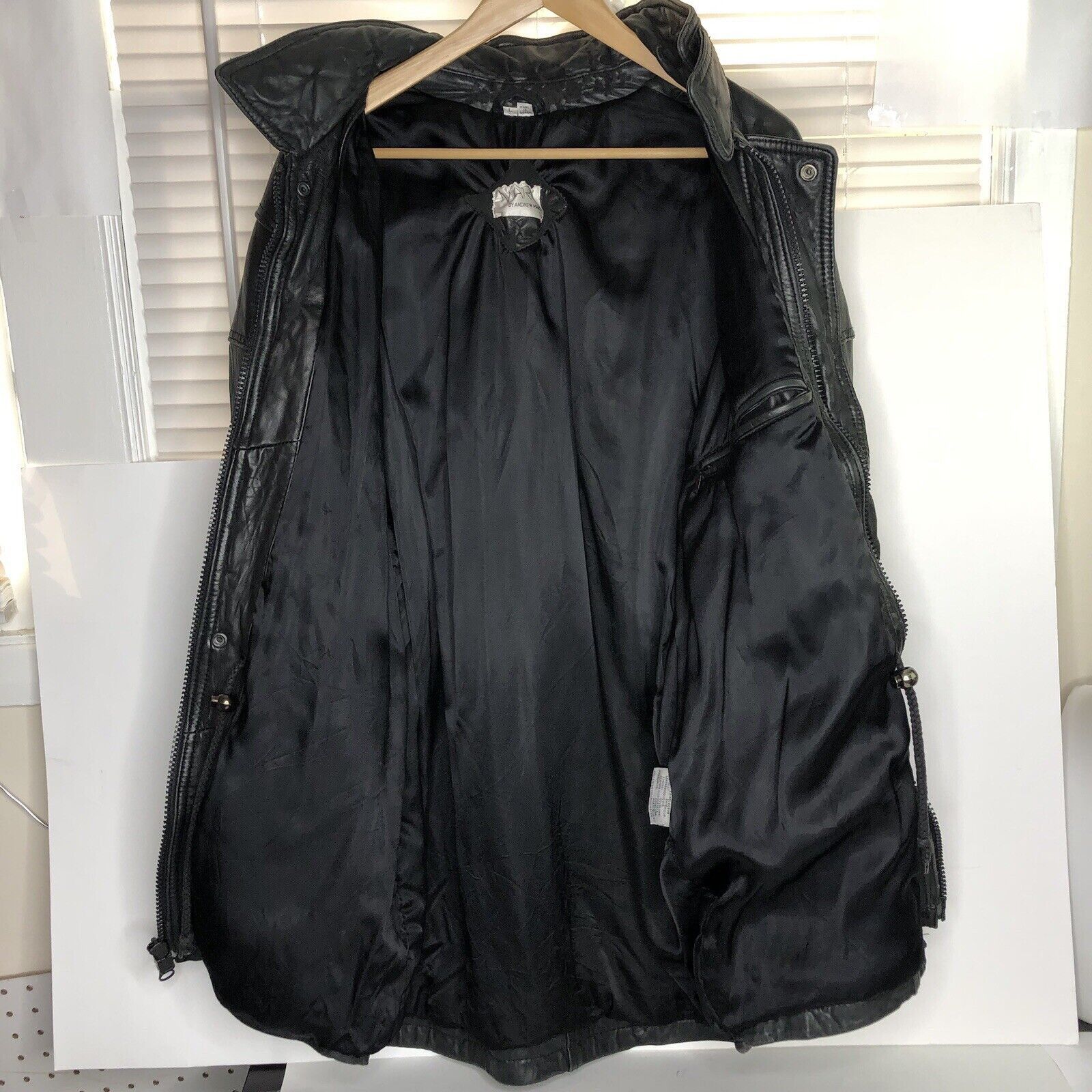 Andrew Marc Andrew Marc Black Soft Leather Jacket Sz L Elbow Patches Size US L / EU 52-54 / 3 - 23 Thumbnail