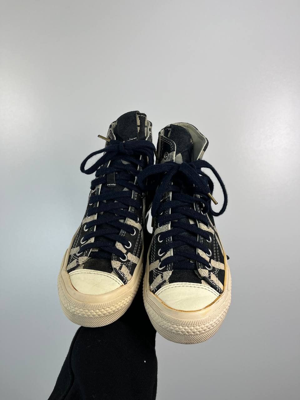 Visvim Visvim Skagway Hi Black Beige Canvas Sneakers Women’s US 7 Size US 7 / IT 37 - 2 Thumbnail