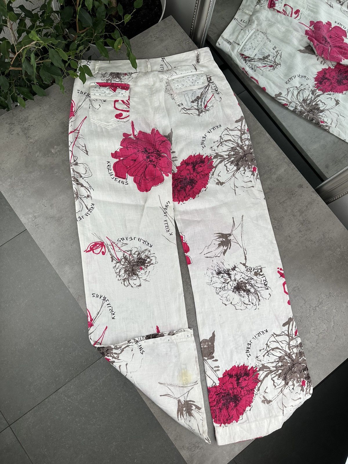 Krizia Uomo Krizia Jeans Multicolor Linen Pants Size US 34 / EU 50 - 12 Thumbnail