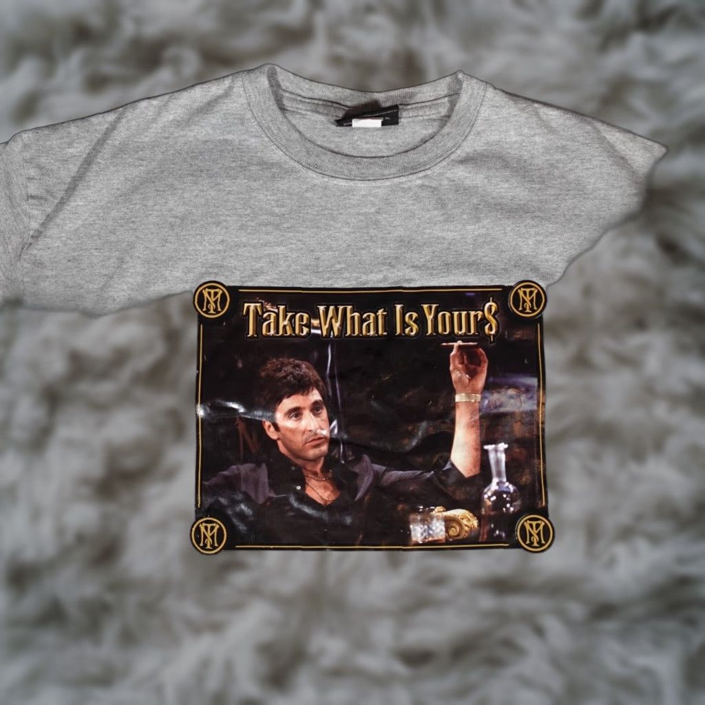 Vintage VINTAGE Scarface Movie T-Shirt Mens XL Tall Gray 2000s Graphic Print USA Made Size US XL / EU 56 / 4 - 1 Thumbnail