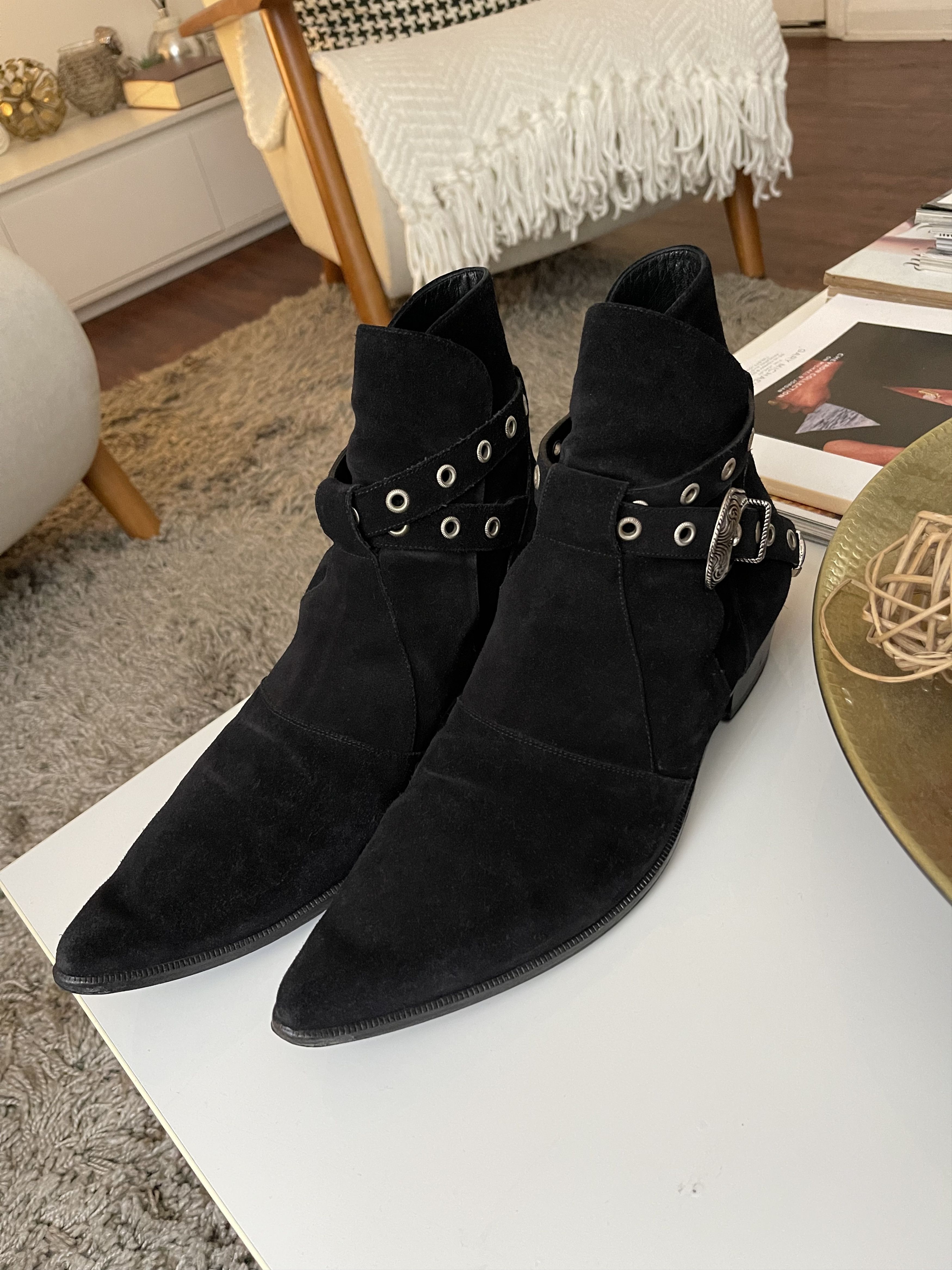 Saint Laurent Paris EXTREMELY RARE SLP French 85mm Heeled Ankle