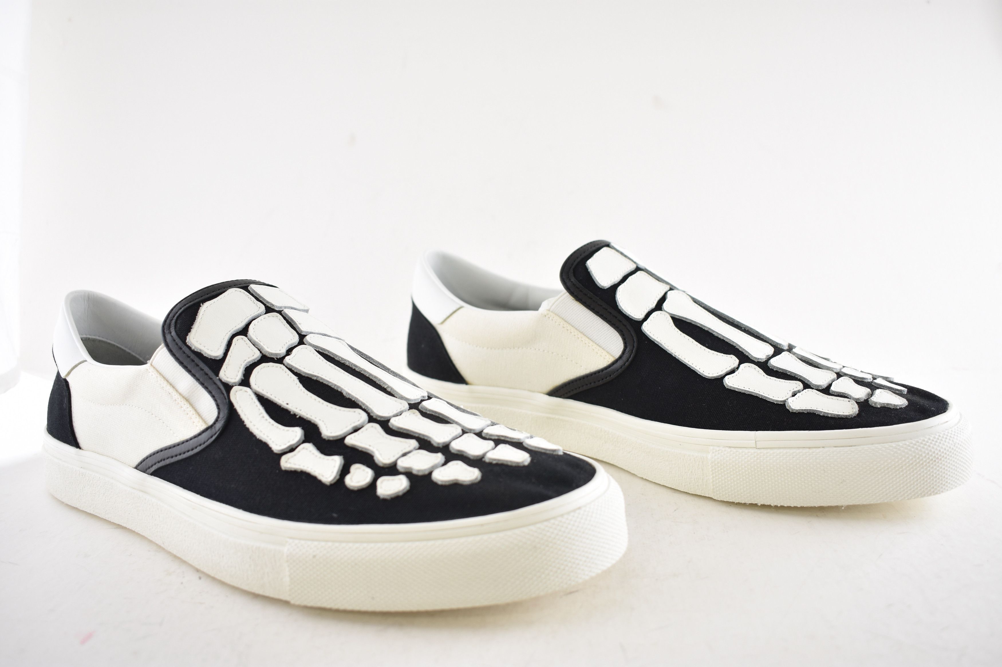 Amiri Amiri White Skeleton Slip On Bones Low Top Sneakers 44 11 Size US 11 / EU 44 - 4 Thumbnail