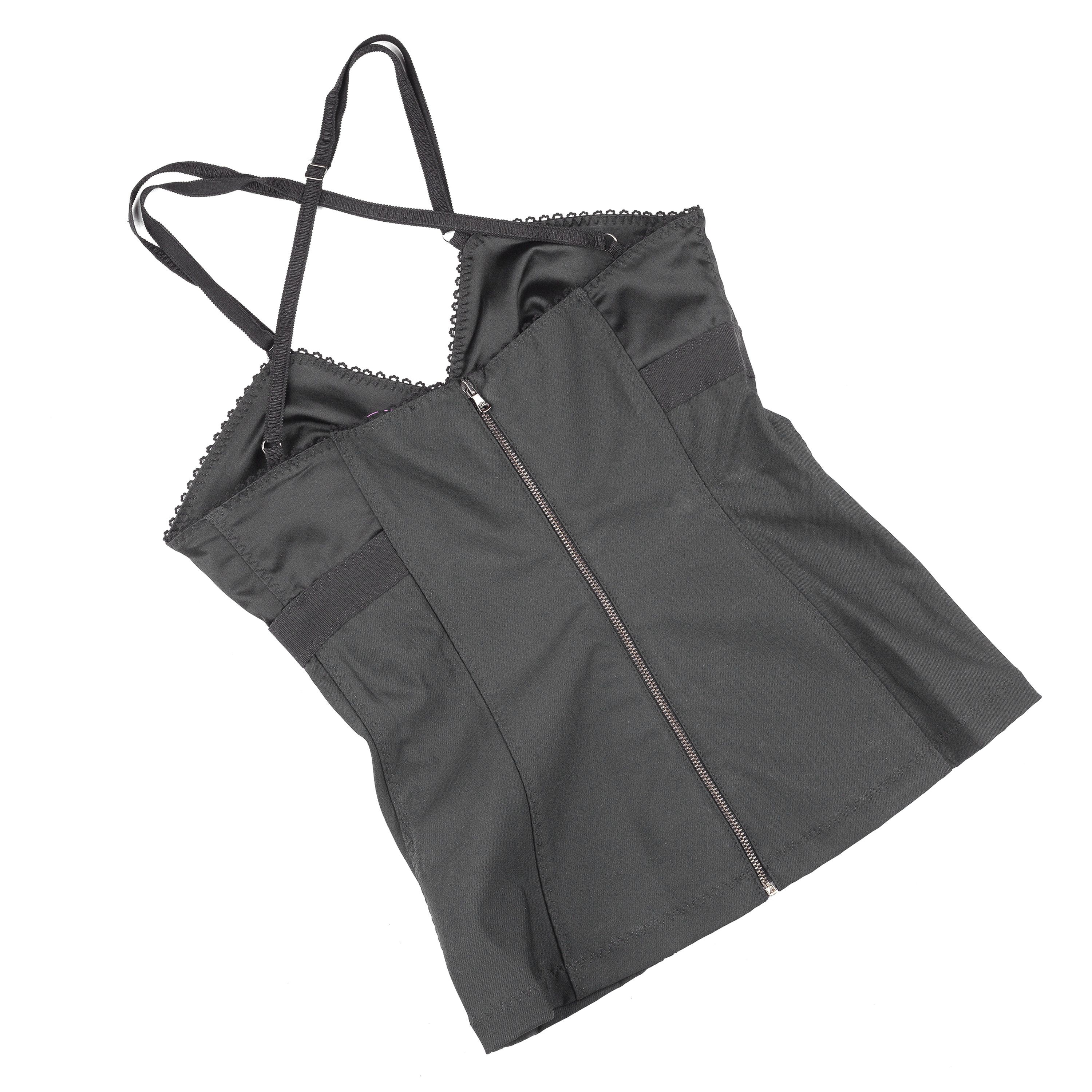 Dolce & Gabbana Dolce & Gabbana Vintage Black Bustier Lace Top (M) Size M / US 6-8 / IT 42-44 - 2 Thumbnail