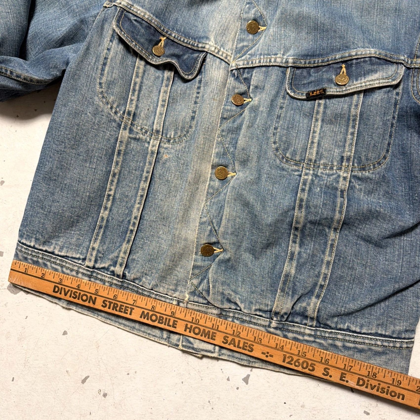 Lee Vintage Lee Storm Rider 101 LJ Lined Trucker Denim Ranch Barn Jacket USA 42 Size US XS / EU 42 / 0 - 2 Thumbnail