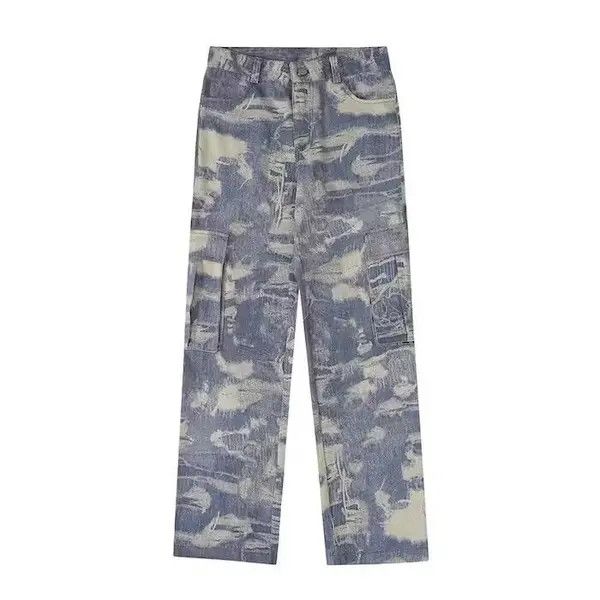 Japanese Brand Tie dye Technical denim cargo pants Men Size US 33 - 1 Thumbnail