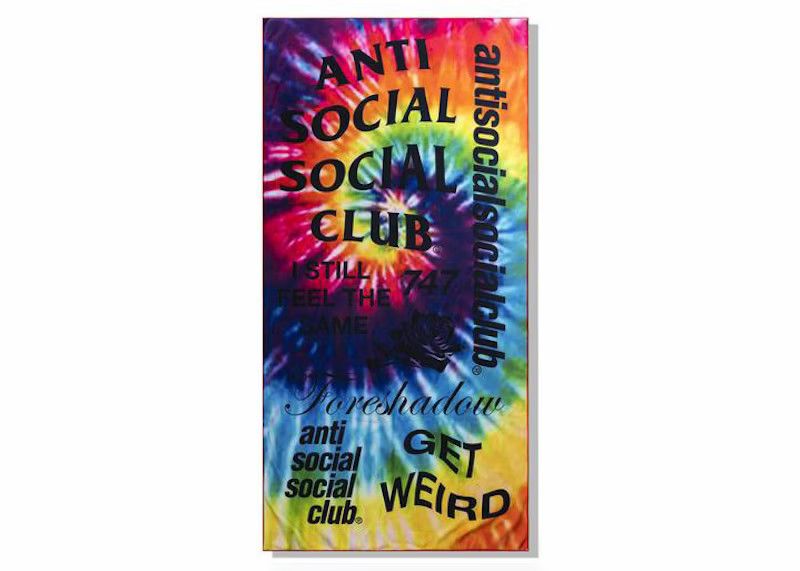 Anti Social Social Club DS ASSC Identity Crisis Rainbow Tie Dye Towel KAWS FTP FOG Size ONE SIZE - 1 Preview