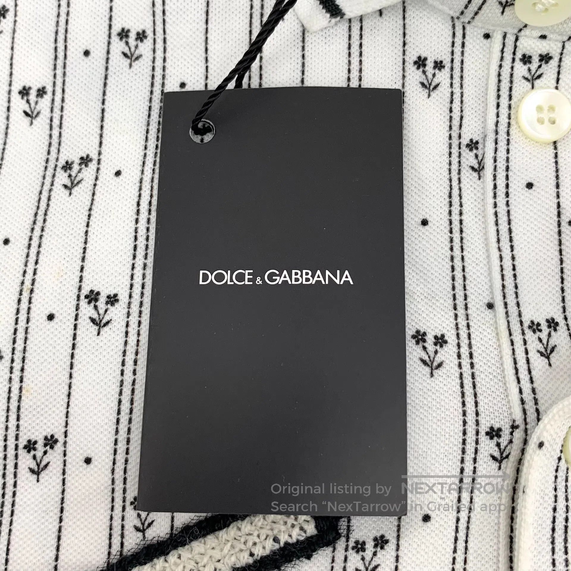 Dolce & Gabbana Dolce Gabbana White Floral Handgun Embroidered Cotton Coll Size US S / EU 44-46 / 1 - 6 Thumbnail