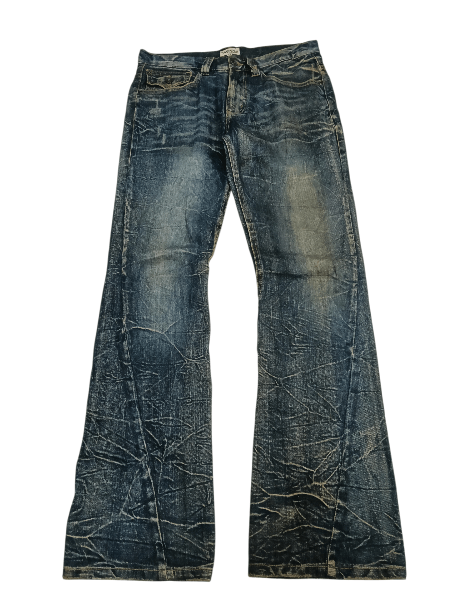 Seditionaries 💥 Nylous Clothing Mudwash Flared Denim 💥 Size US 33 - 3 Thumbnail