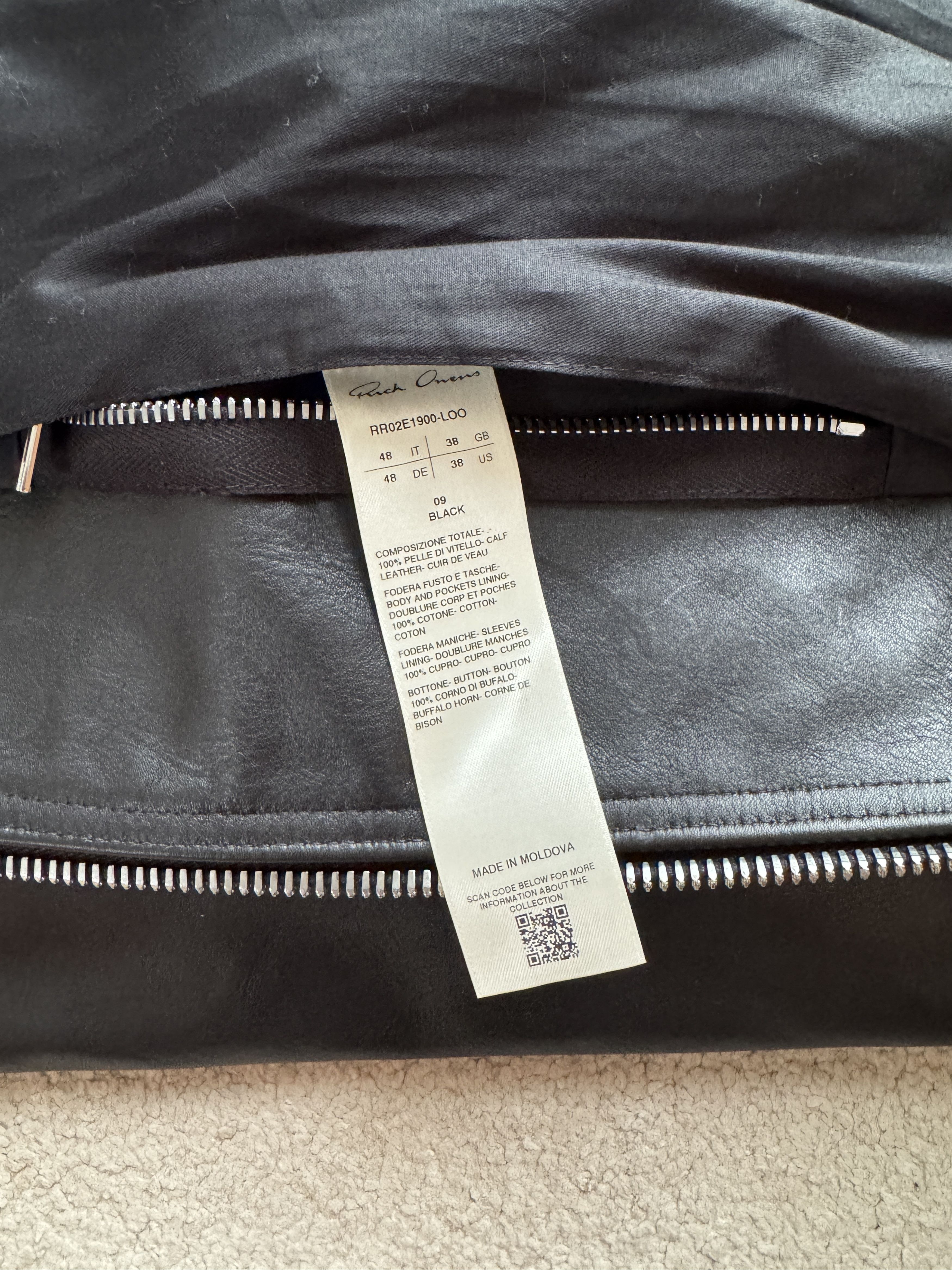 Rick Owens Dracucollar leather coat Size US M / EU 48-50 / 2 - 6 Thumbnail