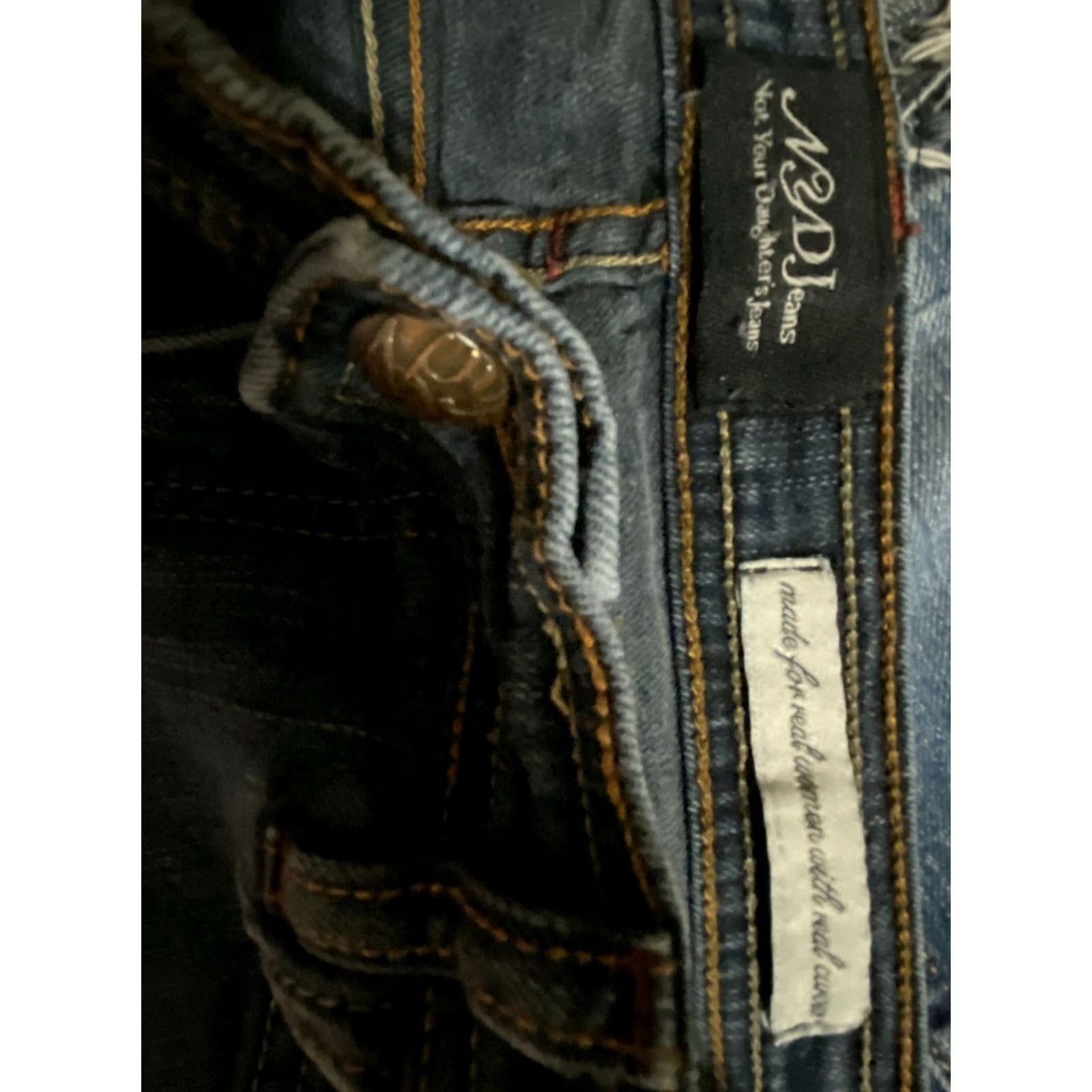 NYDJ NYDJ Barbara Bootcut Jeans Mid Rise Stretch Lift Tuck Dark Wash Womens Sz 6 Size 28" / US 6 / IT 42 - 3 Thumbnail