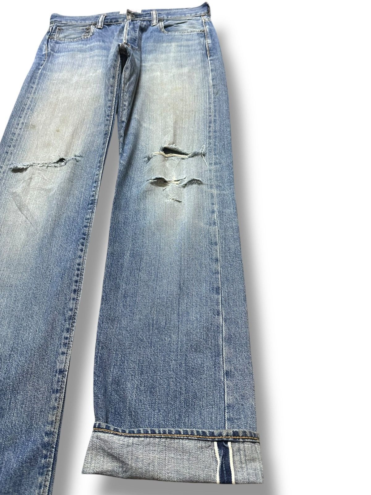The Duffer of St.George Vintage Duffers Selvedge Faded Distressed Denim Size US 30 / EU 46 - 5 Thumbnail