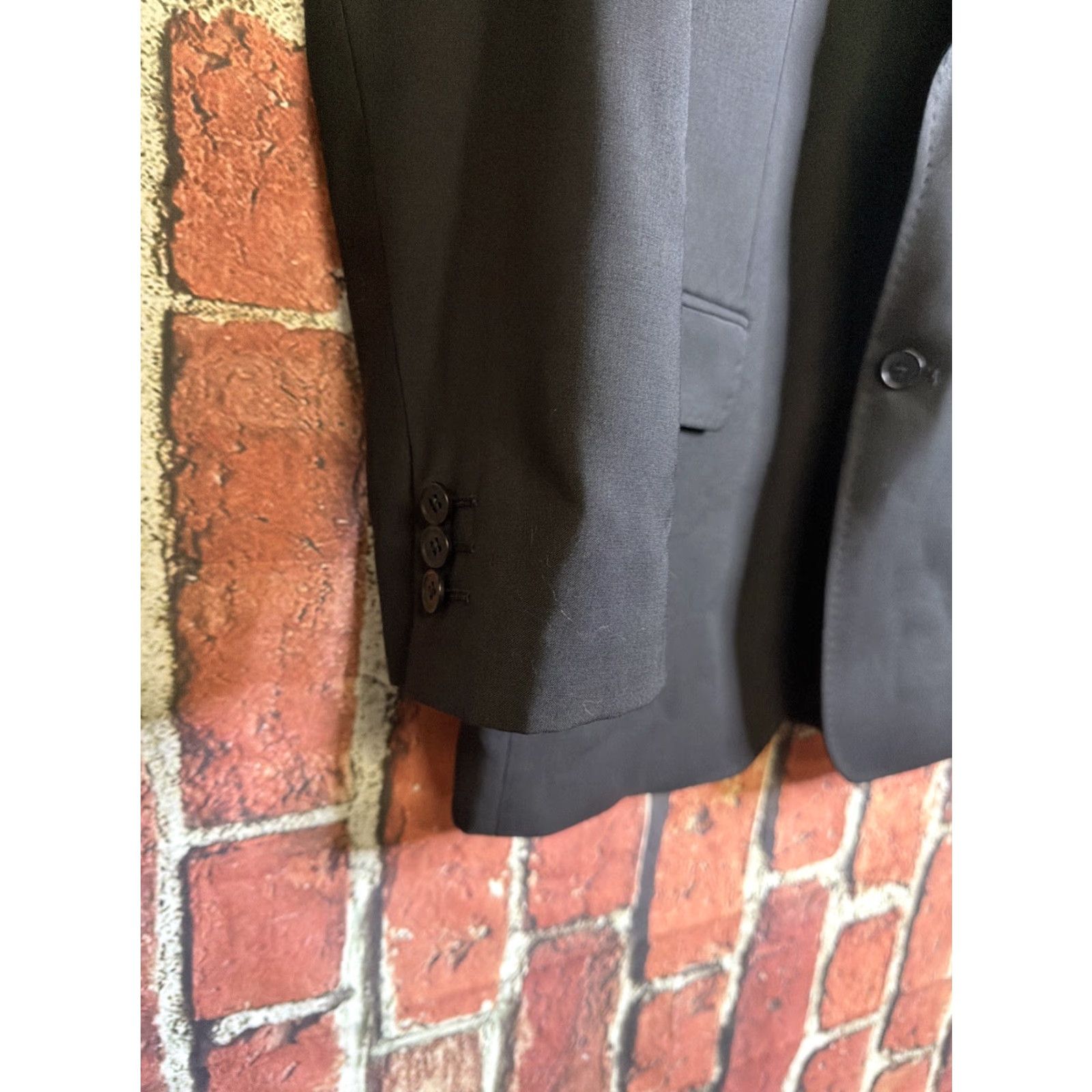 Zara Zara Blazer 2 Piece Suit Black Wool Size 40 Men Adult Regular Fit Notch Lapel Dry Clean Only Black 40 2 Piece Suit Margar No - (Keep?) Size 40R - 6 Thumbnail