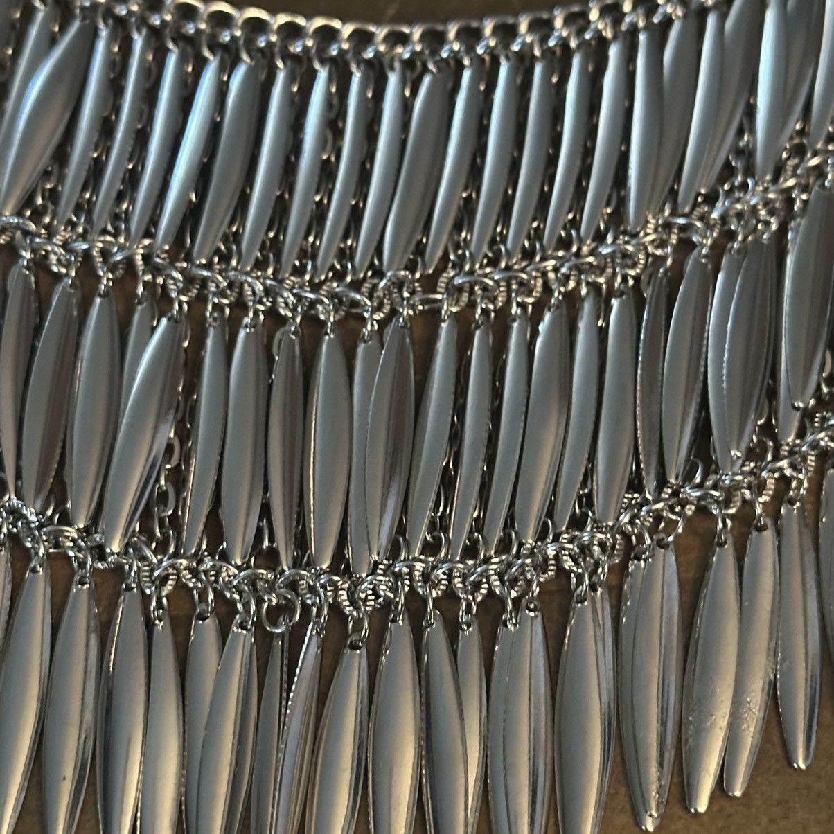 Other Silver tone tiered fringe bib necklace Size ONE SIZE - 3 Thumbnail