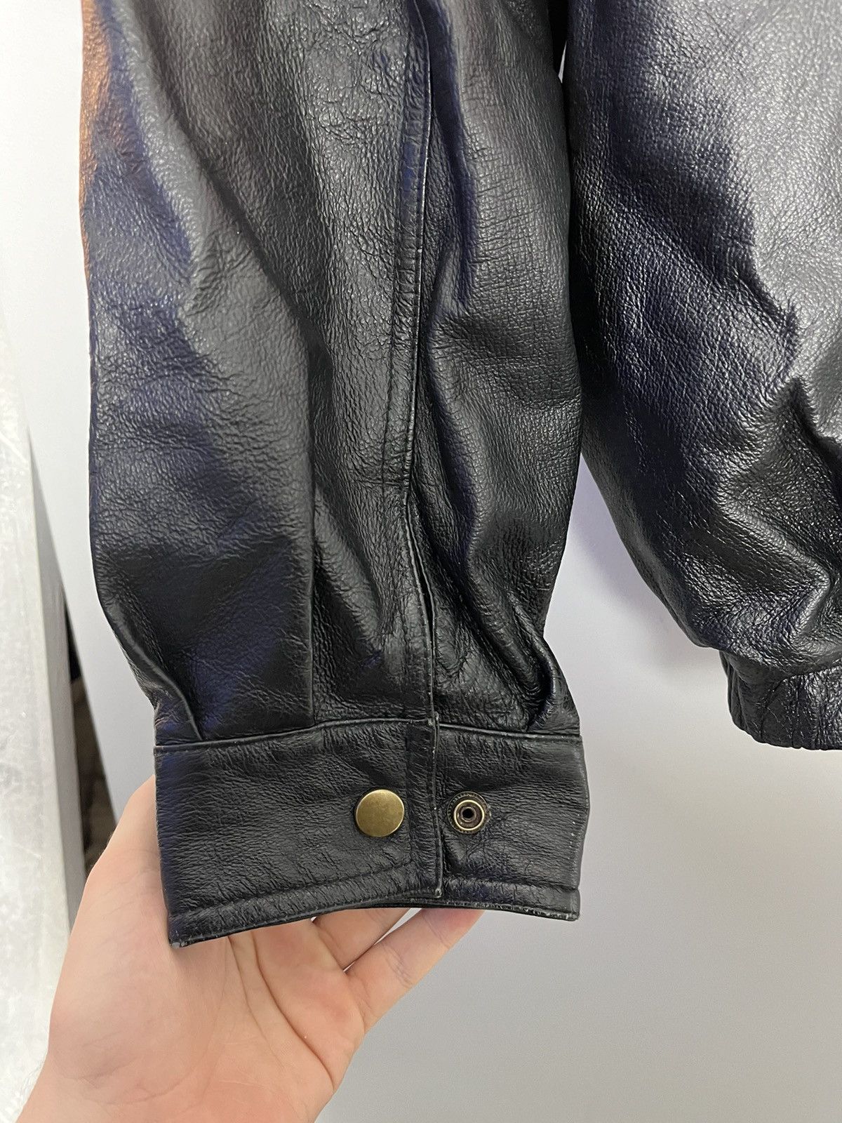 Vintage Leather Jacket Flag USA Vintage rare kanye west Size US XL / EU 56 / 4 - 8 Thumbnail