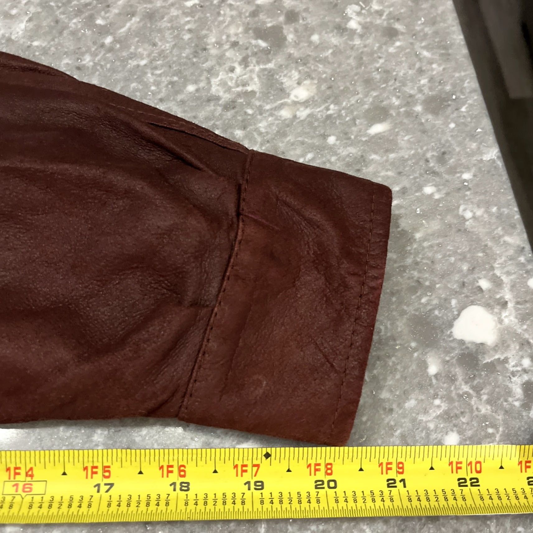 Vera Pelle VINTAGE Vera Pelle Jacket Women 52 Burgundy Gray Faux Leather Viscose Lining Basic Jacket Size XXL / US 16-18 / IT 52-54 - 5 Thumbnail