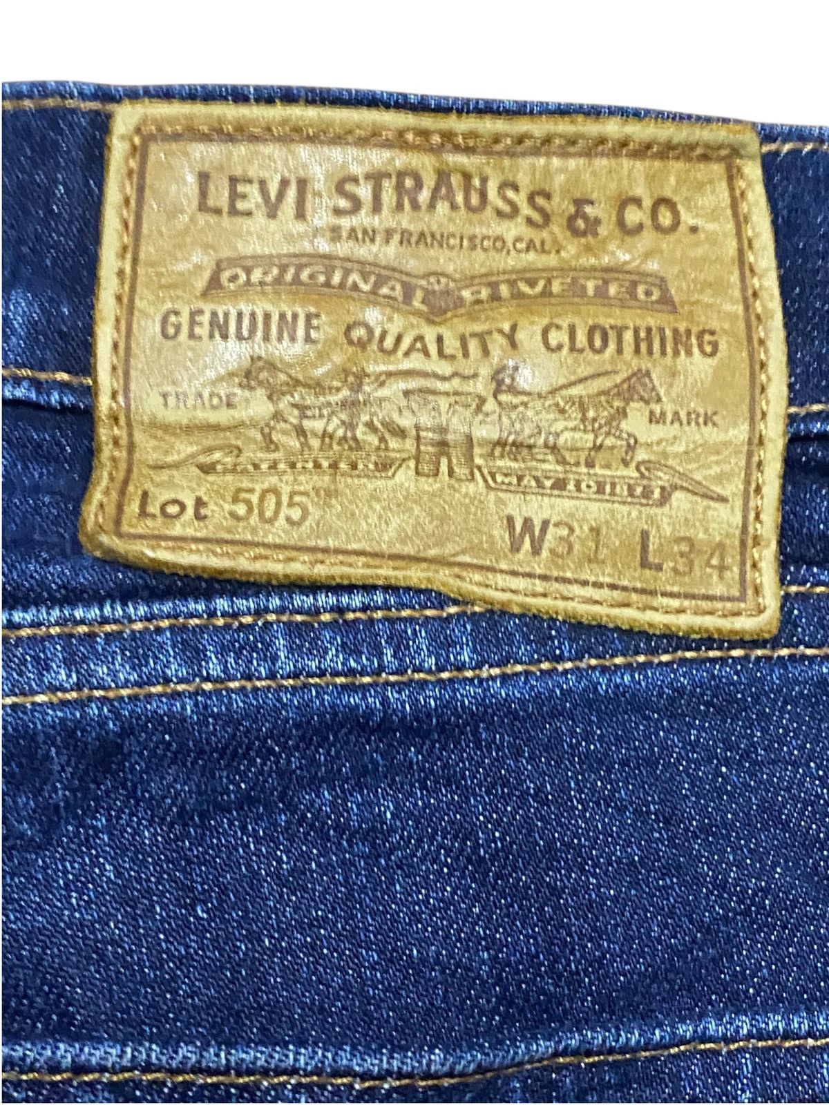 Levi's Levis Vietnam Big E Blue Faded Wash Distressed Loose Jeans Size US 33 - 10 Thumbnail