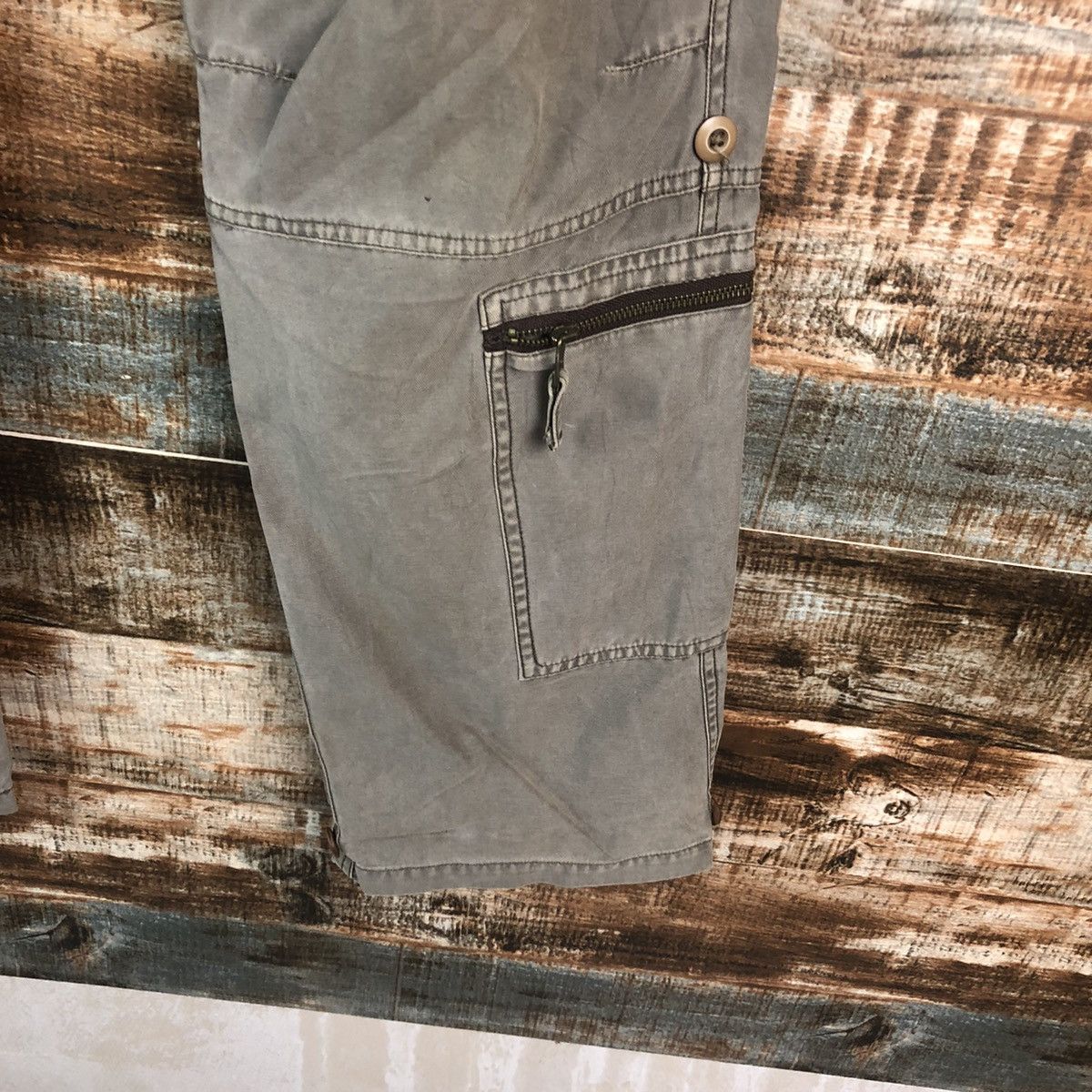 Japanese Brand DL Rescue World Gray Cargo Multipocket Pants #C666 Size US 27 - 12 Thumbnail