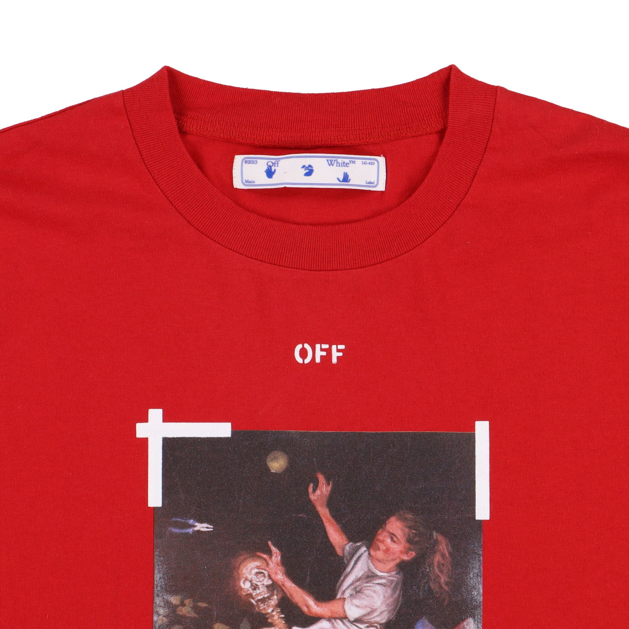Off-White Red Pascal Skeleton Painting Arrows Oversized T-Shirt Size US M / EU 48-50 / 2 - 4 Thumbnail