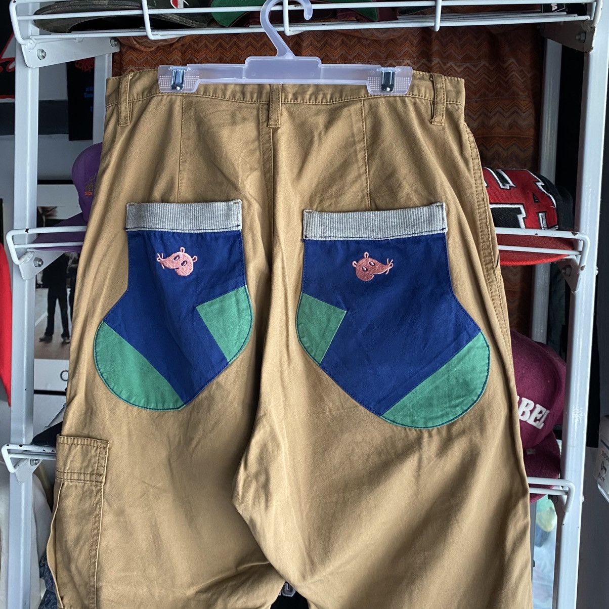 Issey Miyake Ne-net Carpenter Pants – Khaki w/ Playful Back Pockets Size US 29 - 3 Thumbnail
