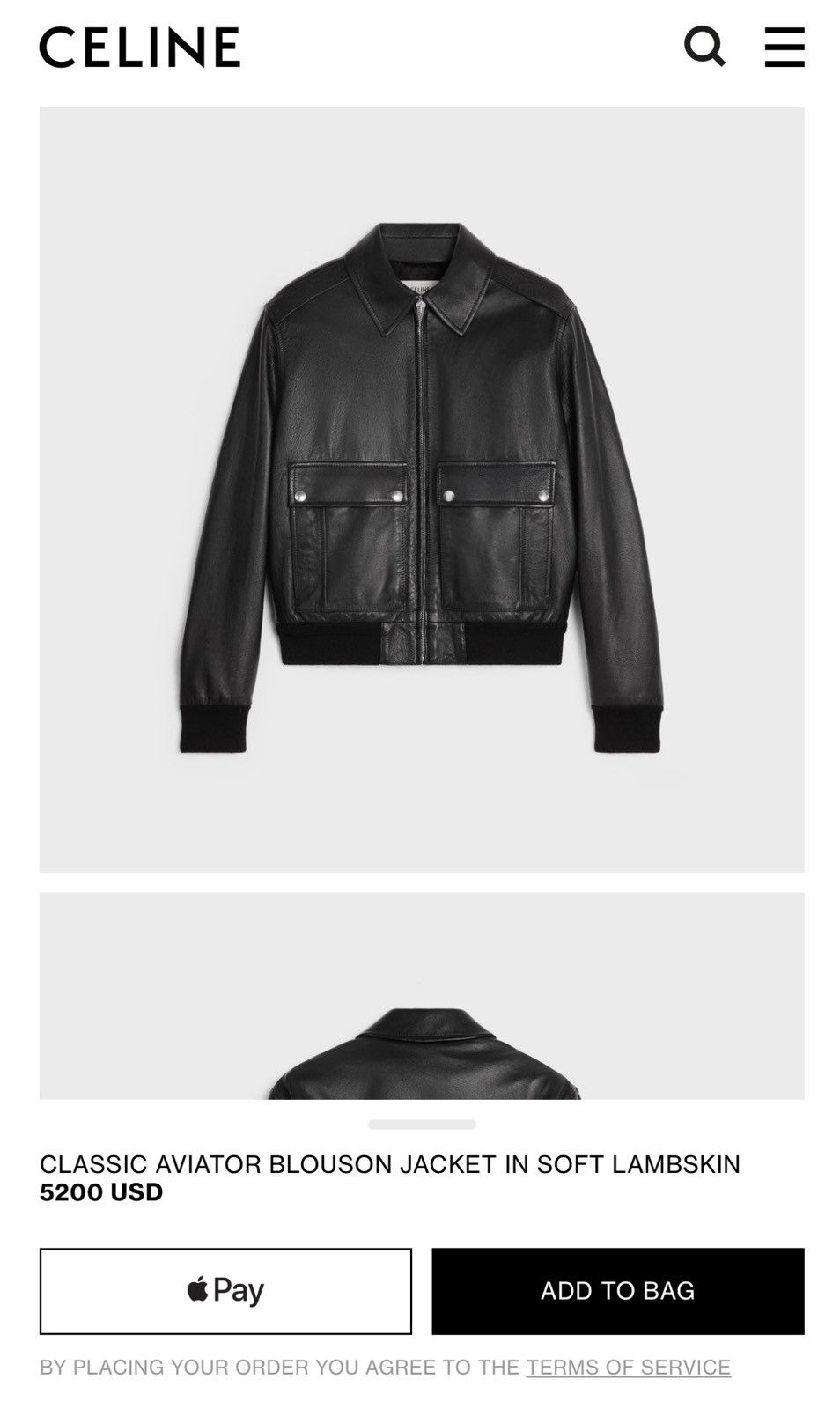 Celine $5.2k Celine Leather Blouson Jacket Size US M / EU 48-50 / 2 - 2 Thumbnail