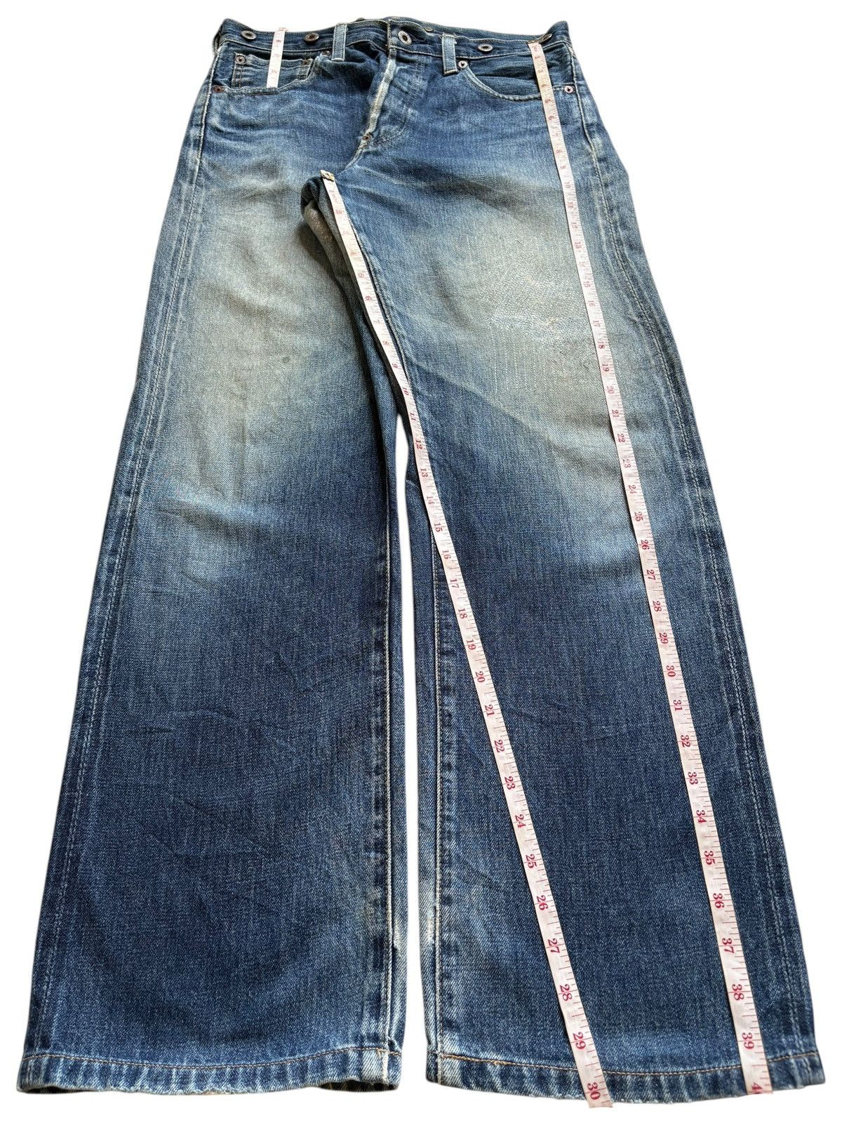 Levi's Vintage 80s Levis 702 Selvedge Buckle Back Distress Jean Size US 31 - 12 Thumbnail