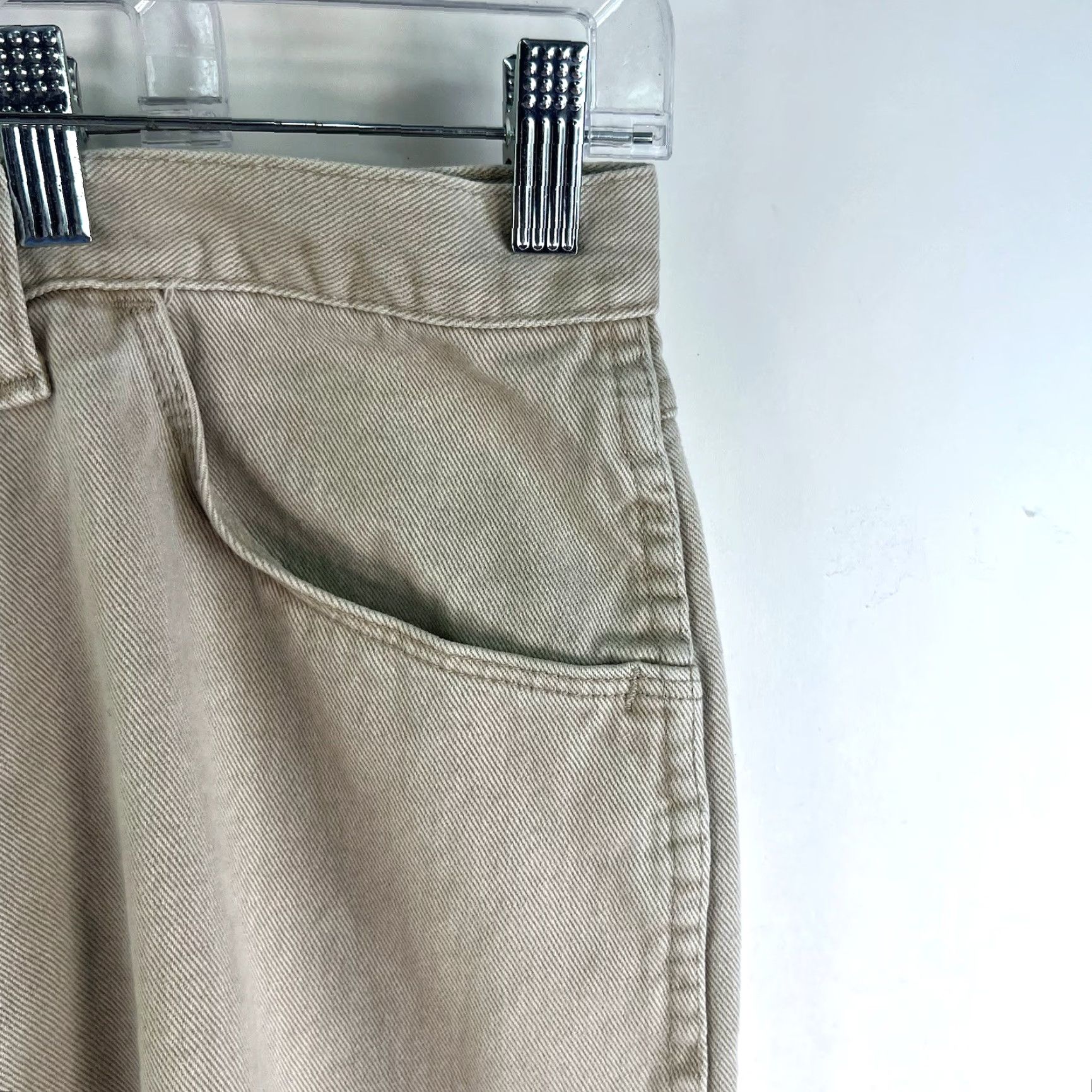 Wrangler VINTAGE Wrangler Shorts Mens 38 Beige Denim 90s Biker 5-Pocket High Rise 9in Inseam Mens Size US 38 / EU 54 - 2 Thumbnail