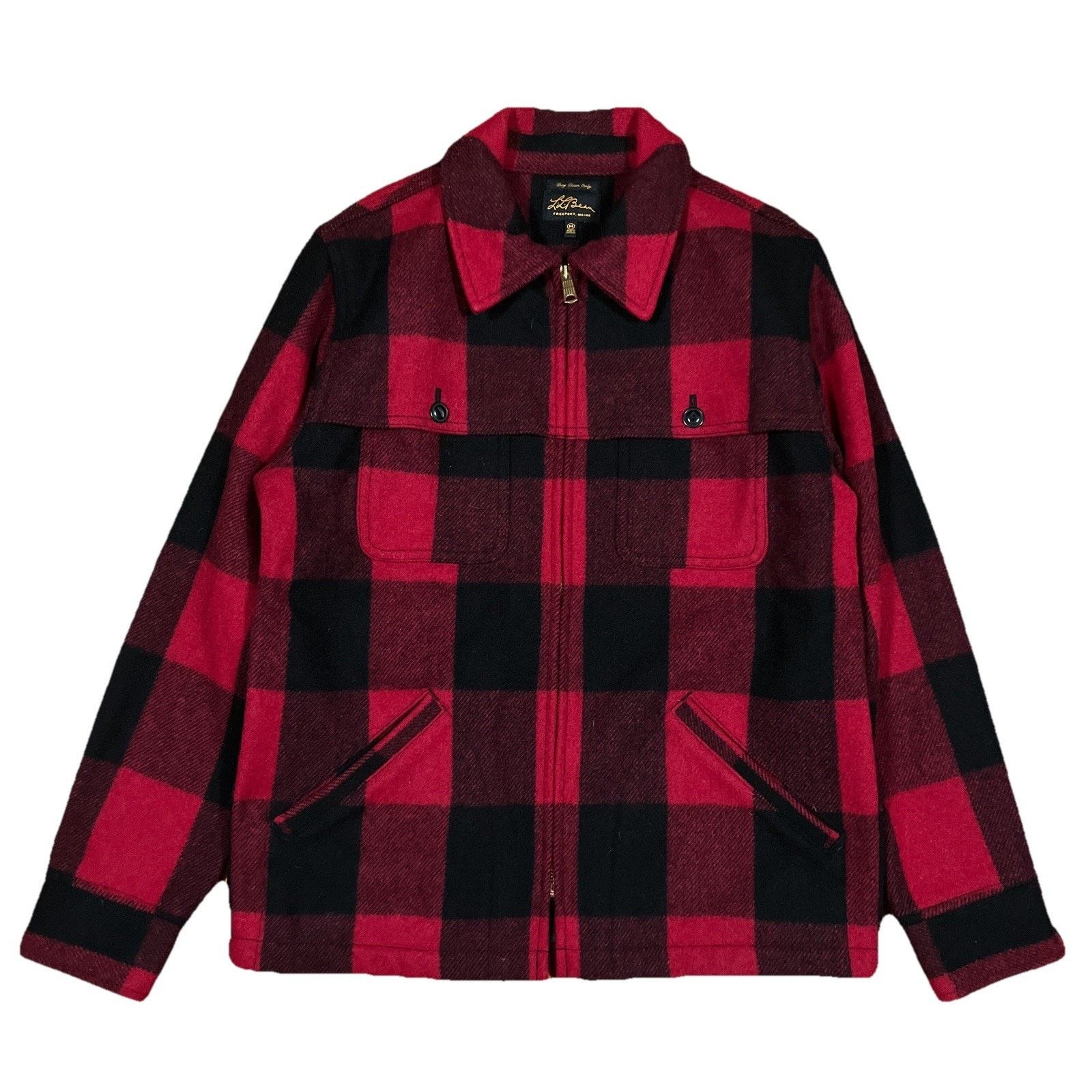 L.L. Bean LL Bean Archive Stag Jacket Wool Blend Red Buffalo Plaid Size US M / EU 48-50 / 2 - 1 Thumbnail