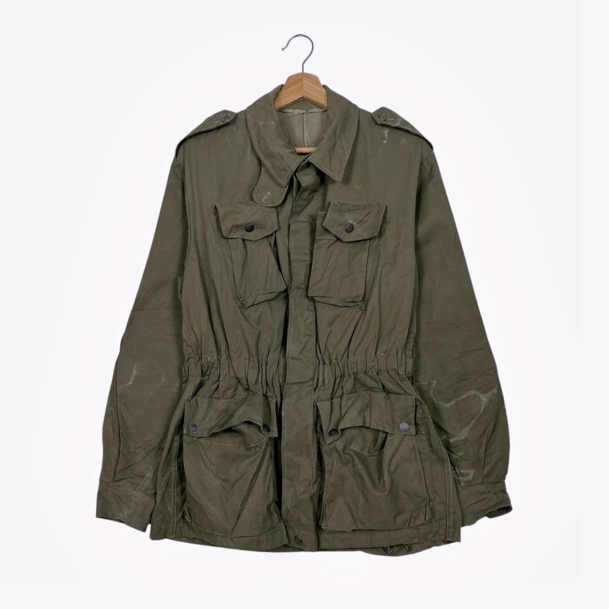 Vintage Vintage Olive Drab Italian Army Surplus Field Jacket Size US S / EU 44-46 / 1 - 1 Thumbnail