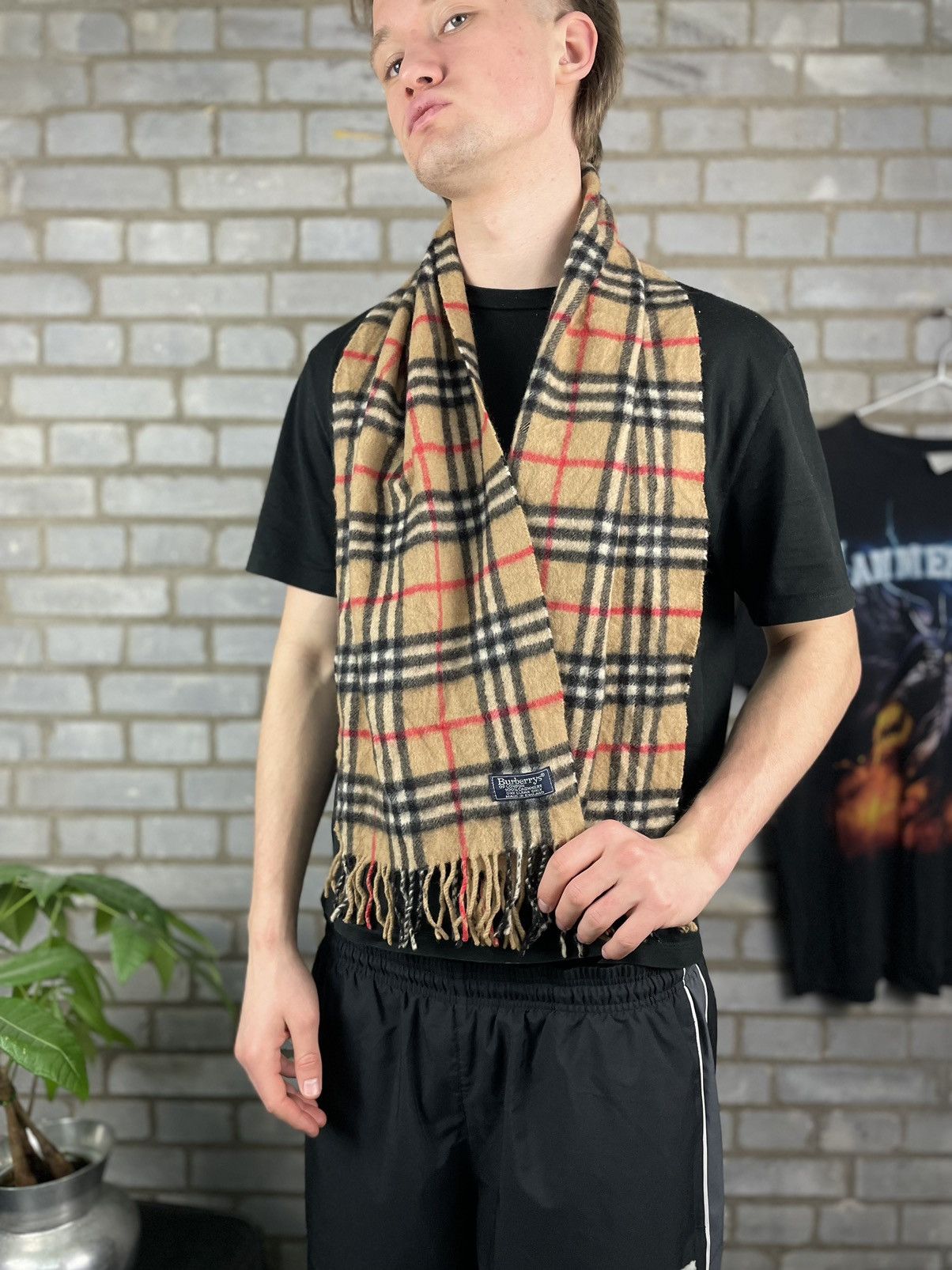 Burberry × Vintage Burberry vintage 100% cashmere checked scarf Size ONE SIZE - 4 Thumbnail