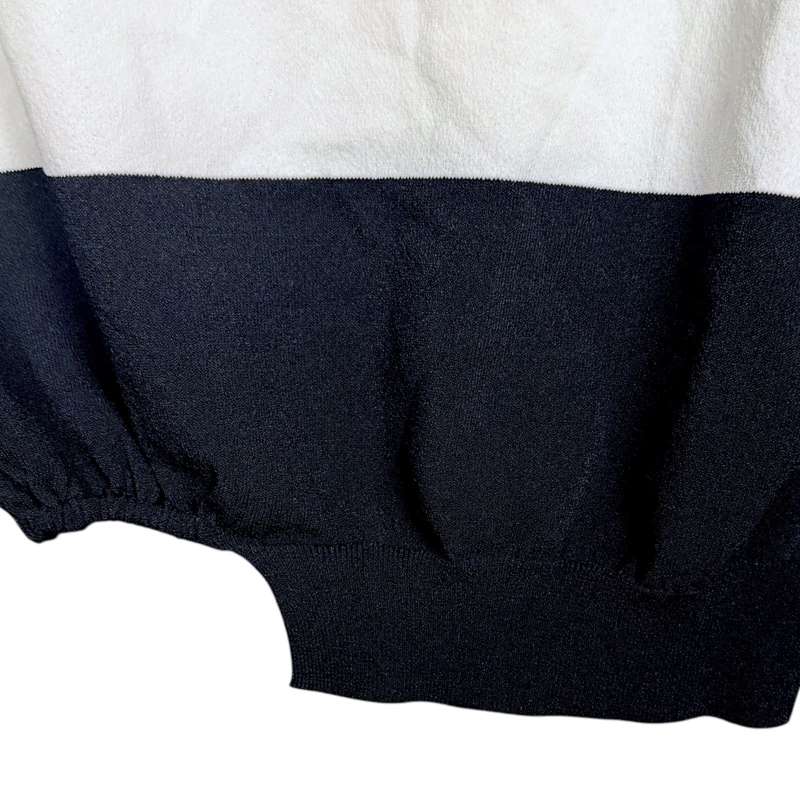 Sarah Pacini Sarah Pacini Italy Black White Striped Cropped Knit Top OS Size ONE SIZE - 3 Thumbnail