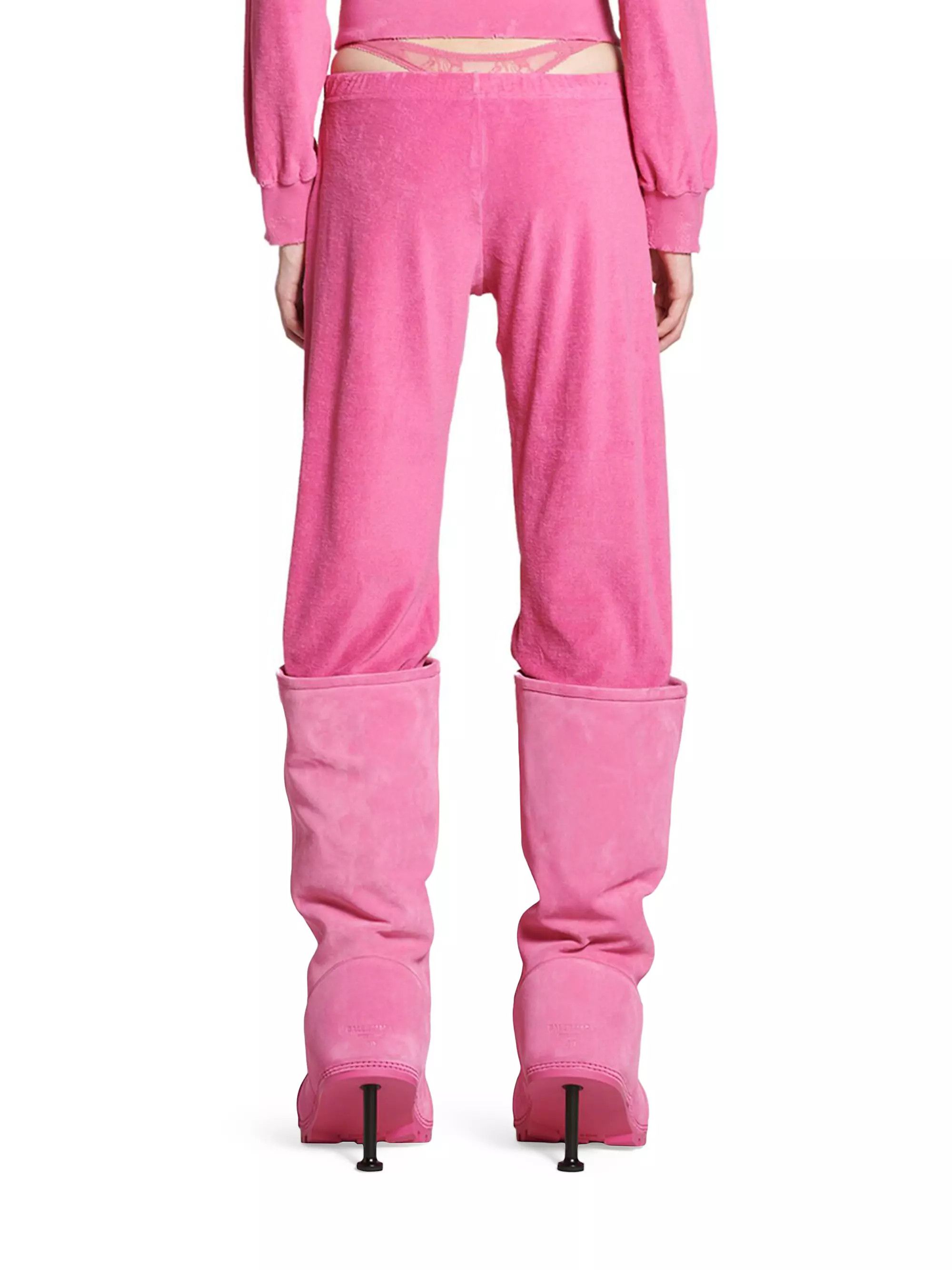 Balenciaga o1bcso1str0525 Low Waist Tracksuit Trouser in Pink Size 28" / US 6 / IT 42 - 4 Thumbnail