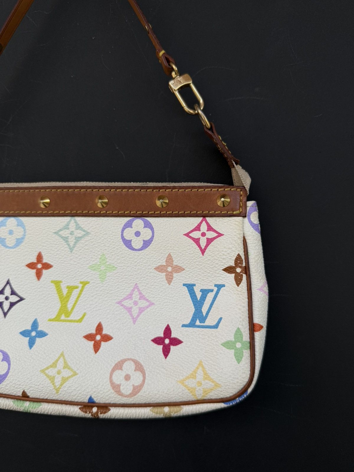 Louis Vuitton Louis Vuitton x Takashi Murakami White Multicolor Pochette Size ONE SIZE - 4 Thumbnail