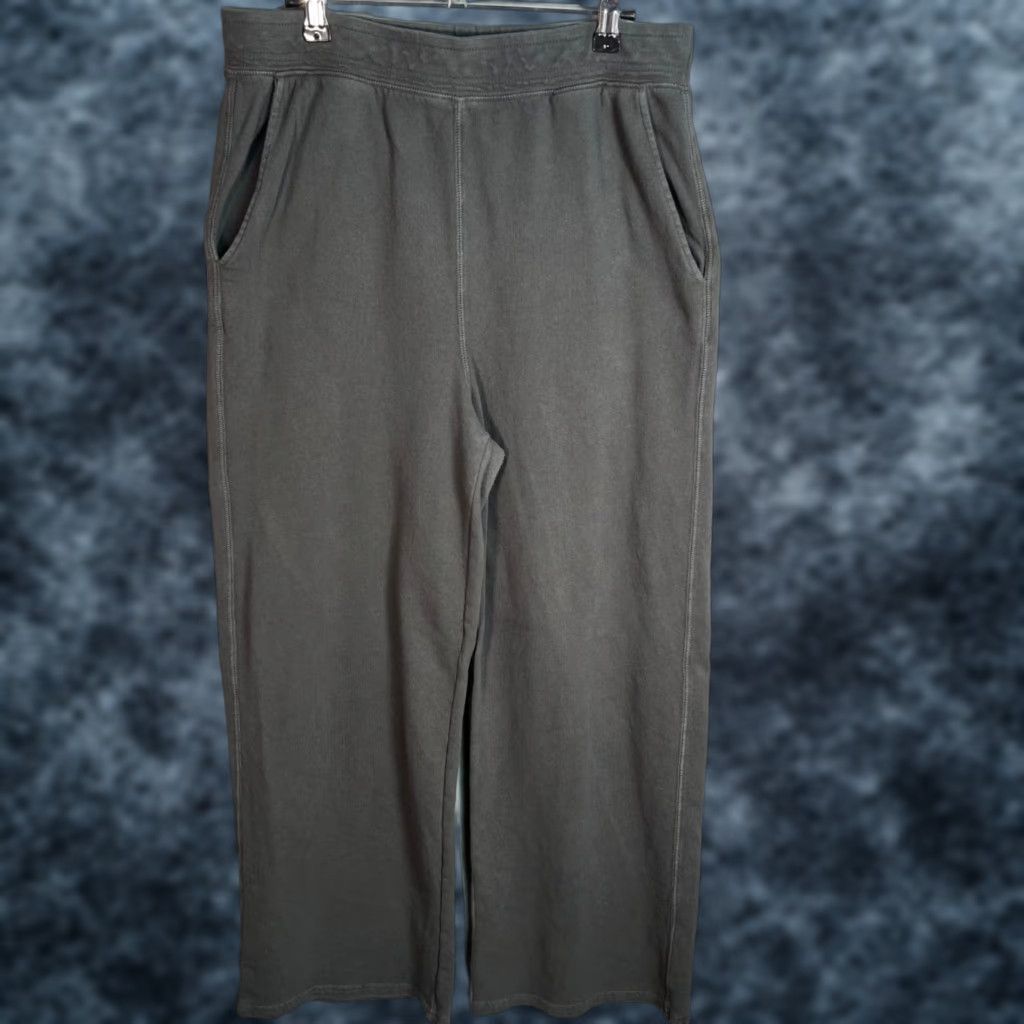 Vintage VINTAGE Unsubscribed Womens Large Gray Wide-Leg Sweatpants Size 36" / US 14 / IT 50 - 1 Thumbnail