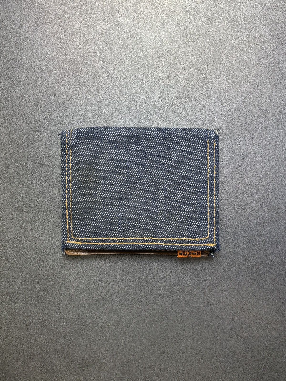 Levi's 1970s Levi's Orange Tab Denim Wallet 70s Vintage Levis Jeans Size ONE SIZE - 10 Thumbnail