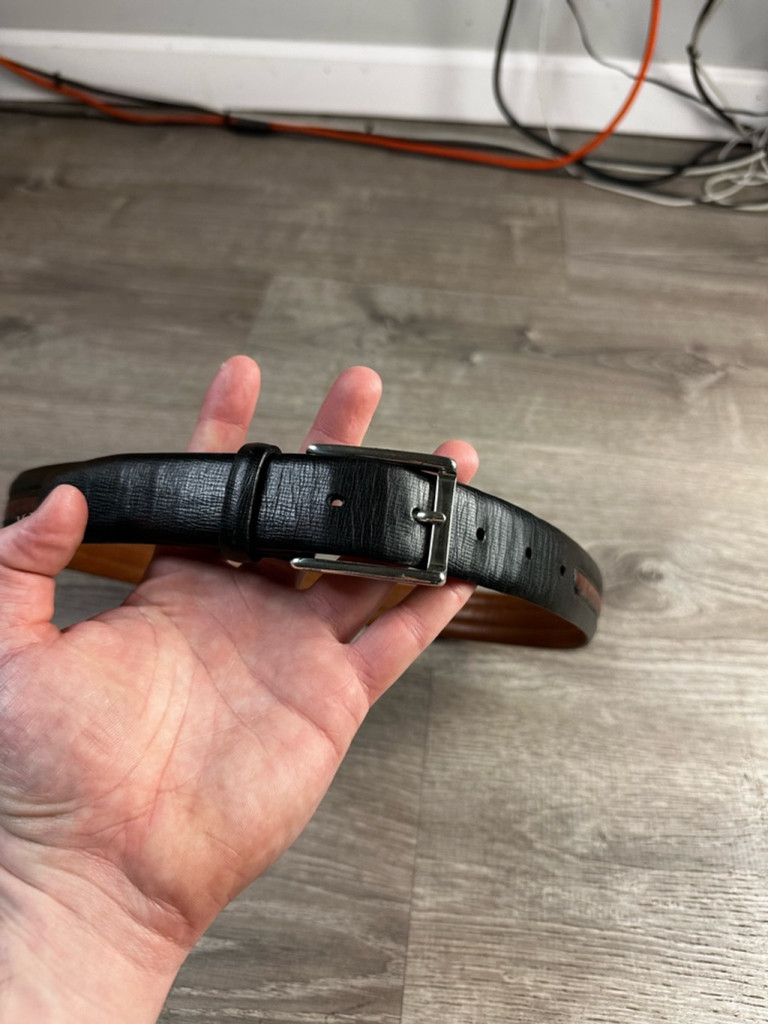 Trafalgar Vintage Trafalgar Leather Belt Size 38 Black & Brown Size ONE SIZE - 2 Thumbnail