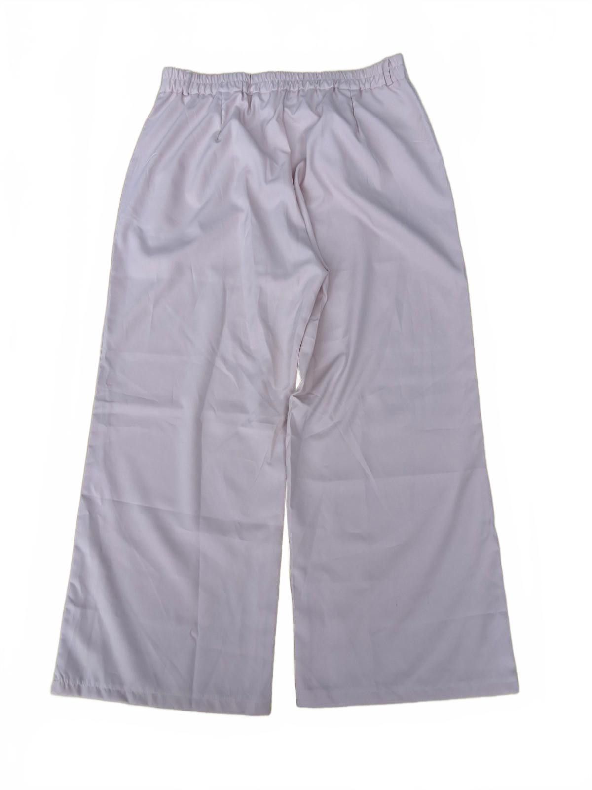 The Unbranded Brand XXXL Pink Wide Leg Pants – Elastic Waist & Button Front Size 42" / US 20 - 3 Thumbnail