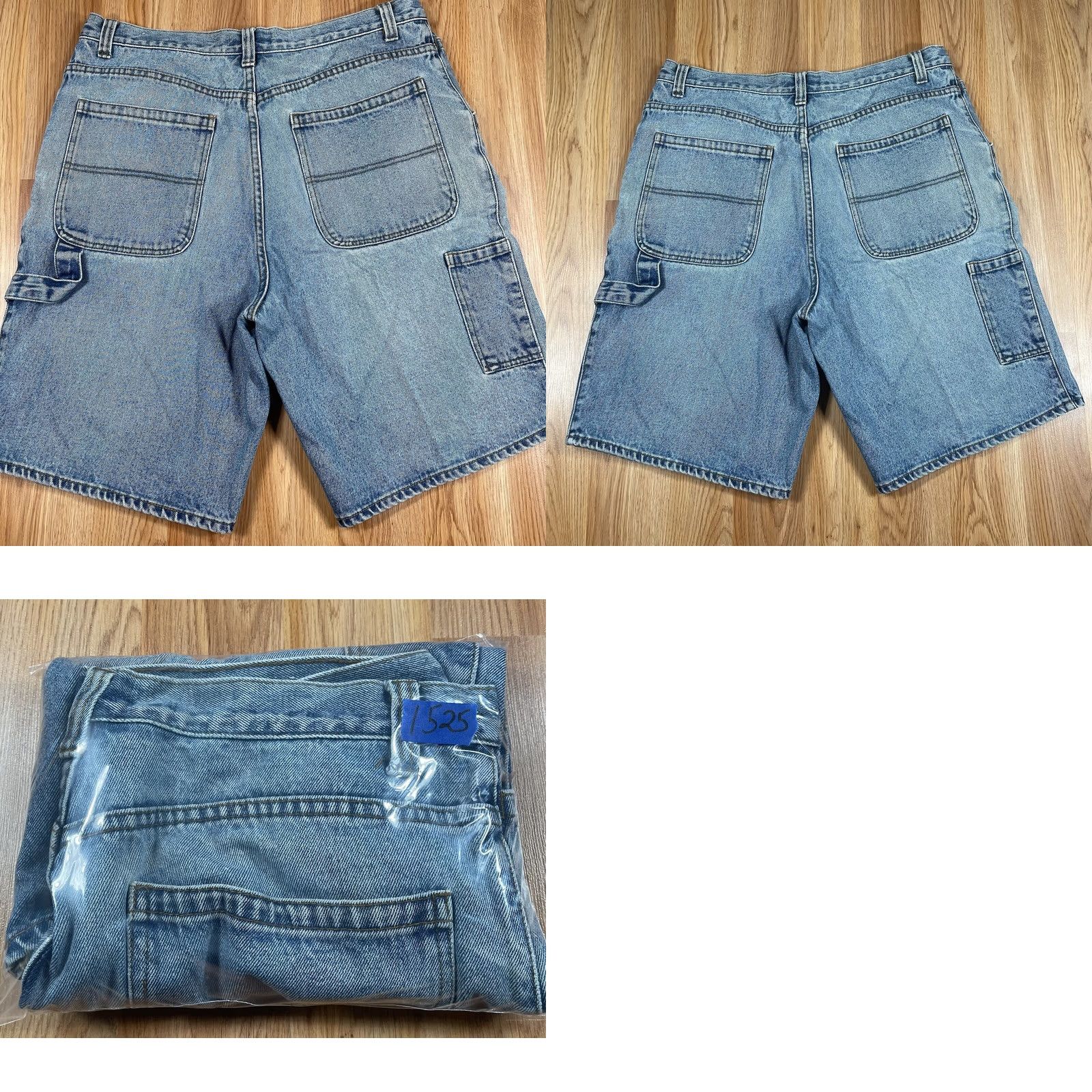 Denime Basic Concepts Carpenter Jean Shorts Mens Size 36 Blue Denim Flat Front Pockets Casual Workwear Size US 36 / EU 52 - 9 Thumbnail
