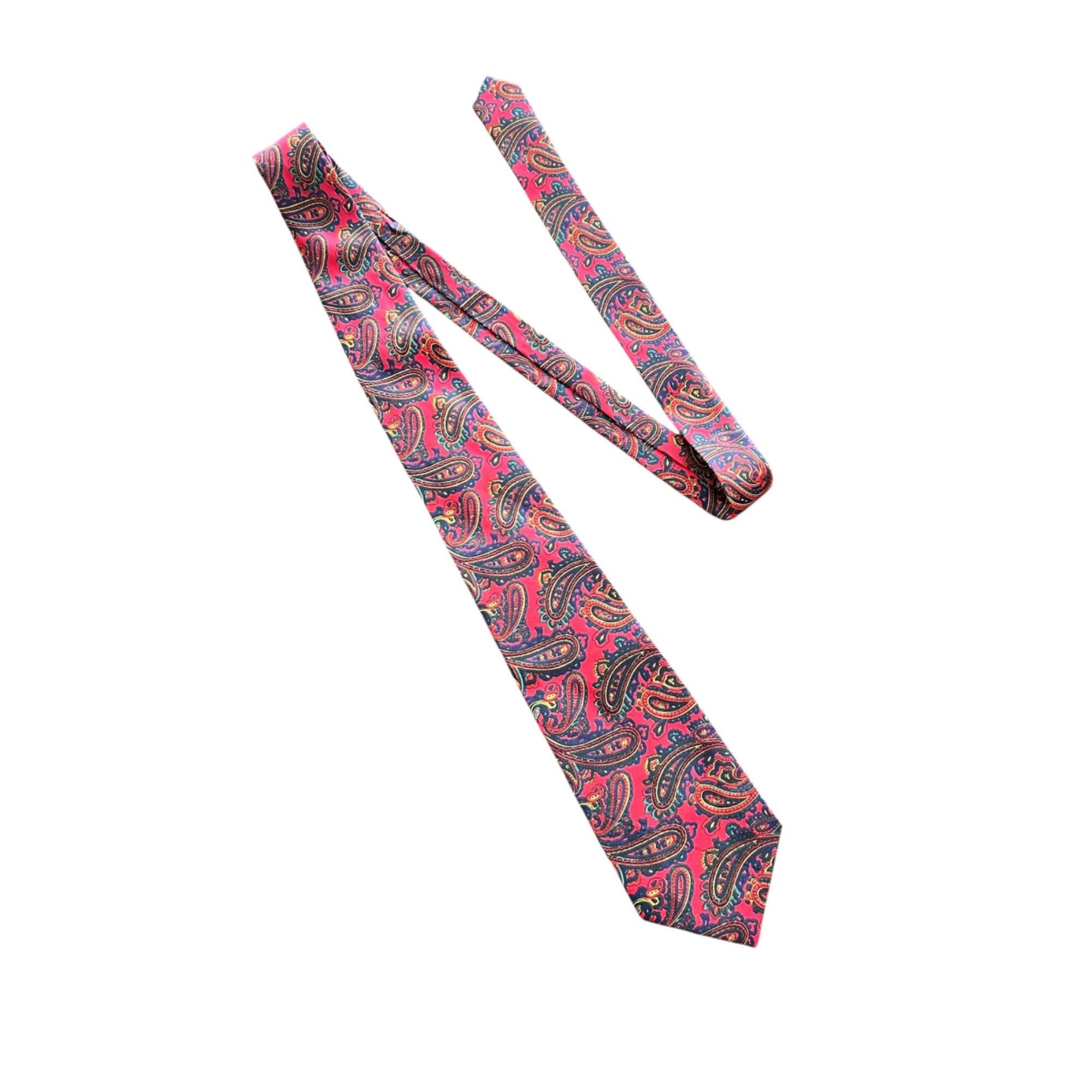 Other Sarra 100% Silk Men Pai Vibrant Novelty Paisley Neck Tie Size ONE SIZE - 1 Thumbnail