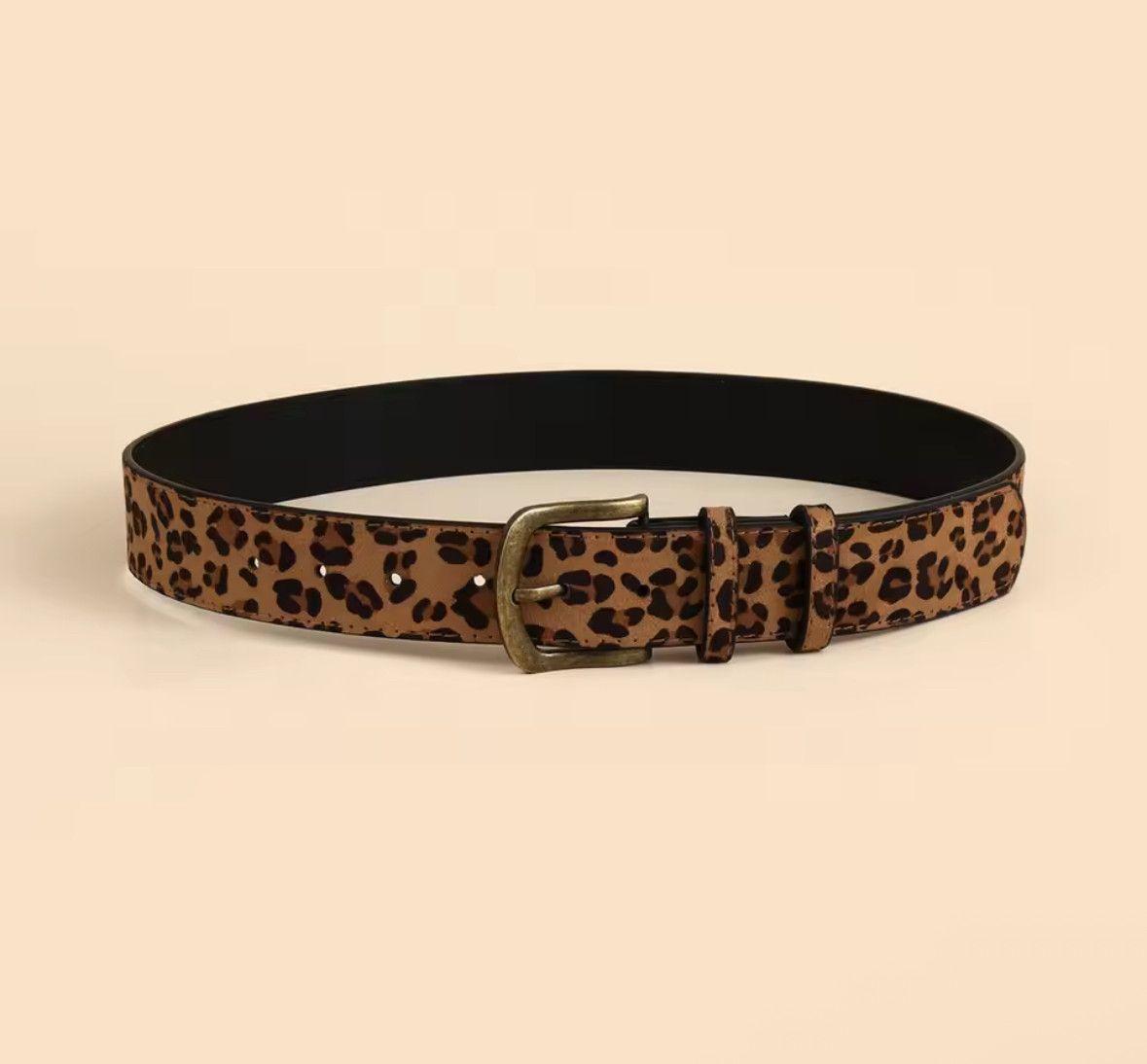 Other Trendy 2000s PU Leopard Cheetah Print Belt Size 32 - 4 Thumbnail