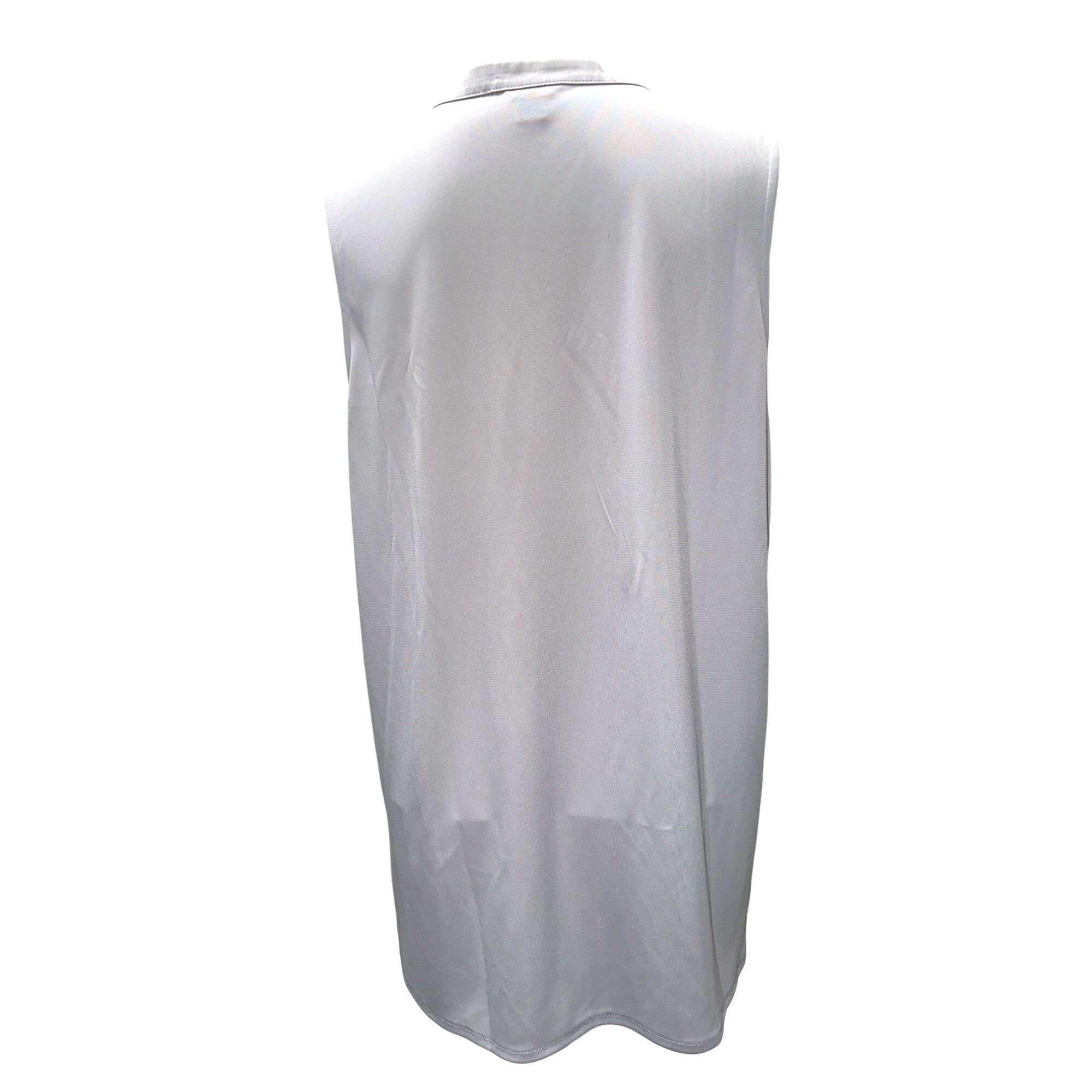 Ann Taylor Ann Taylor Medium Scallop Trim Sleeveless Blouse Gray Minima Size M / US 6-8 / IT 42-44 - 6 Thumbnail