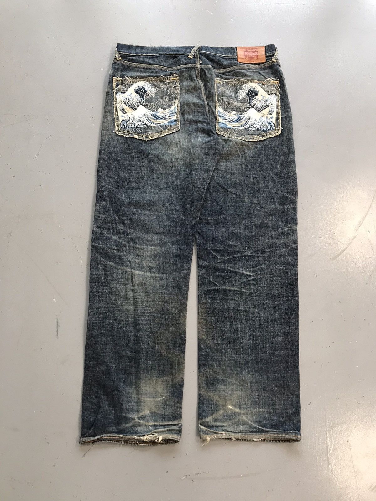 Vintage RMC crazy embroidered baggy fit denim