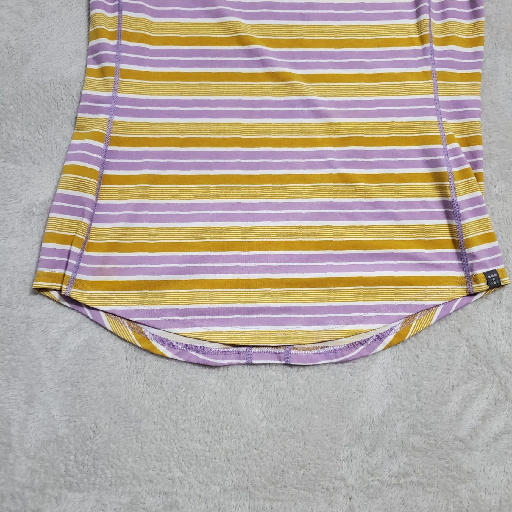 Vintage VINTAGE Title Nine Top Women L Purple Orange Striped Sleeveless Tank Rounded Hem Size L / US 10 / IT 46 - 6 Thumbnail