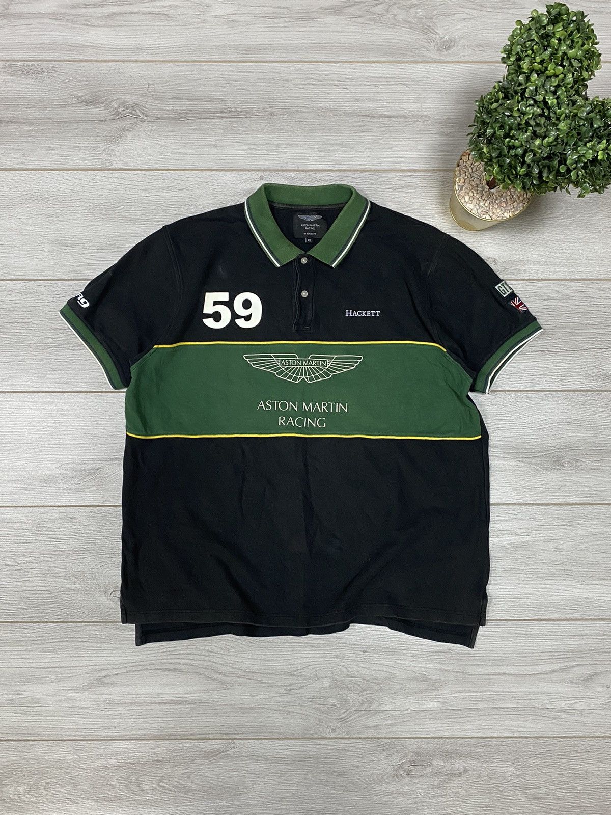Hackett Rare Aston Martin Racing by Hackett Color Block Polo Shirt Size US XXL / EU 58 / 5 - 3 Thumbnail