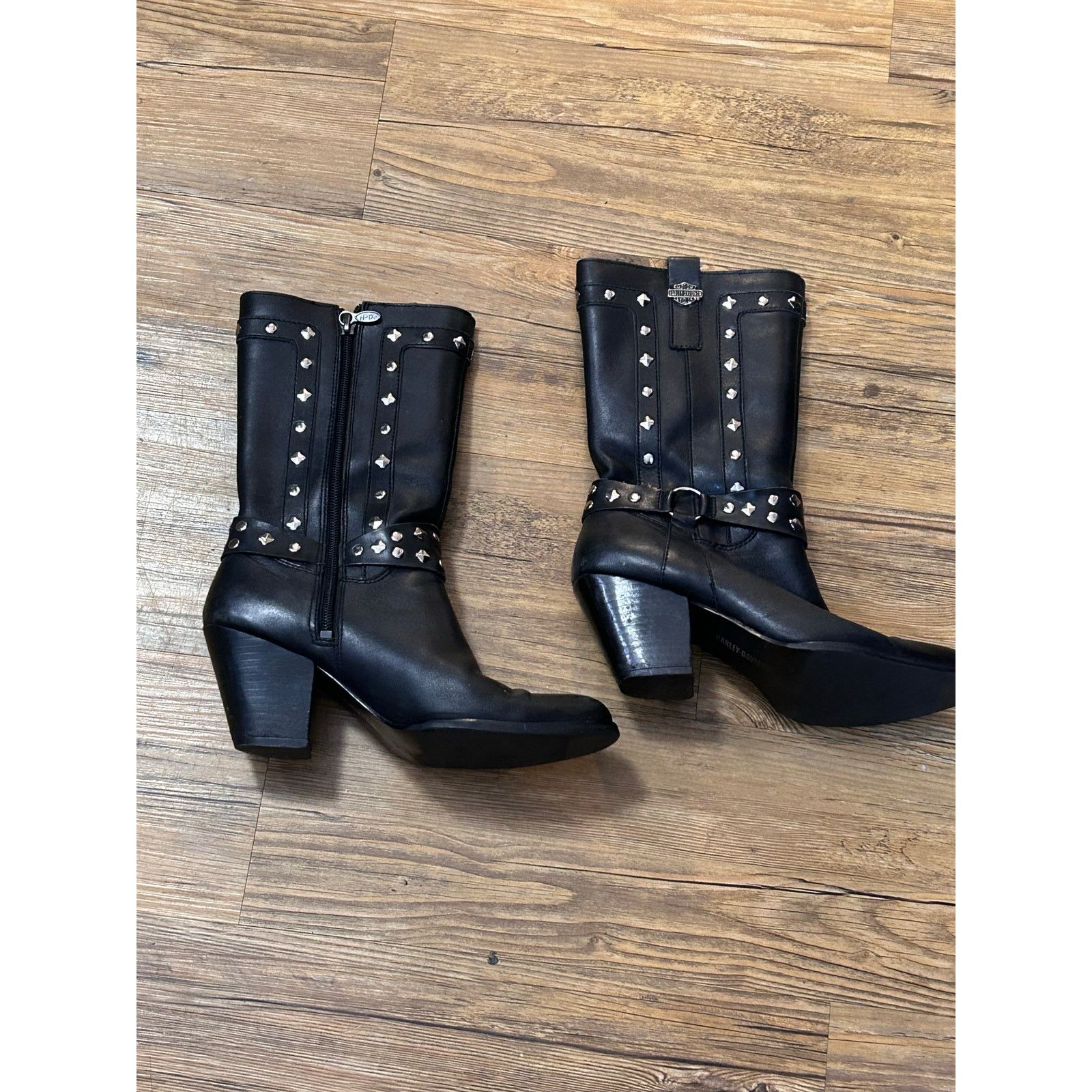 Harley Davidson Preloved-Harley Davidson Women's Strut Boots Leather 6 Size US 6 / IT 36 - 3 Thumbnail