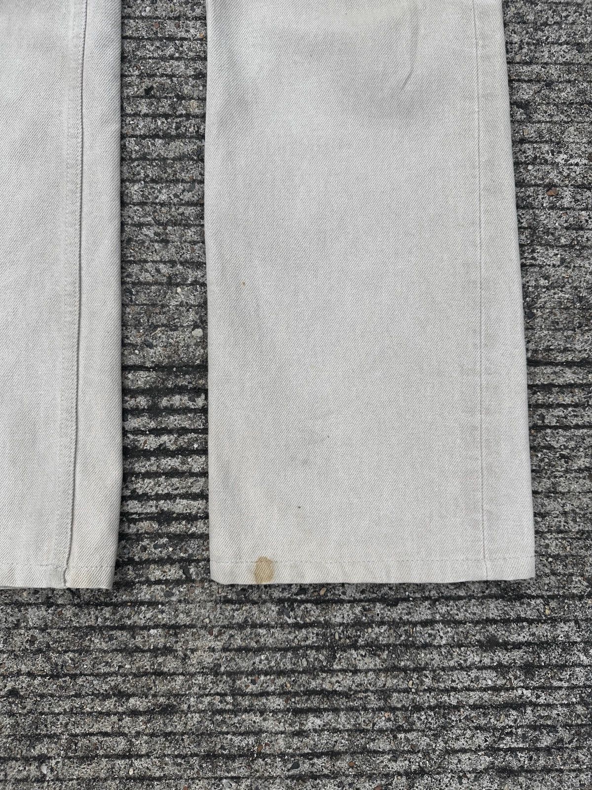 Helmut Lang Helmut Lang Low Waist Boot Cut Cream Denim Size US 27 - 9 Thumbnail