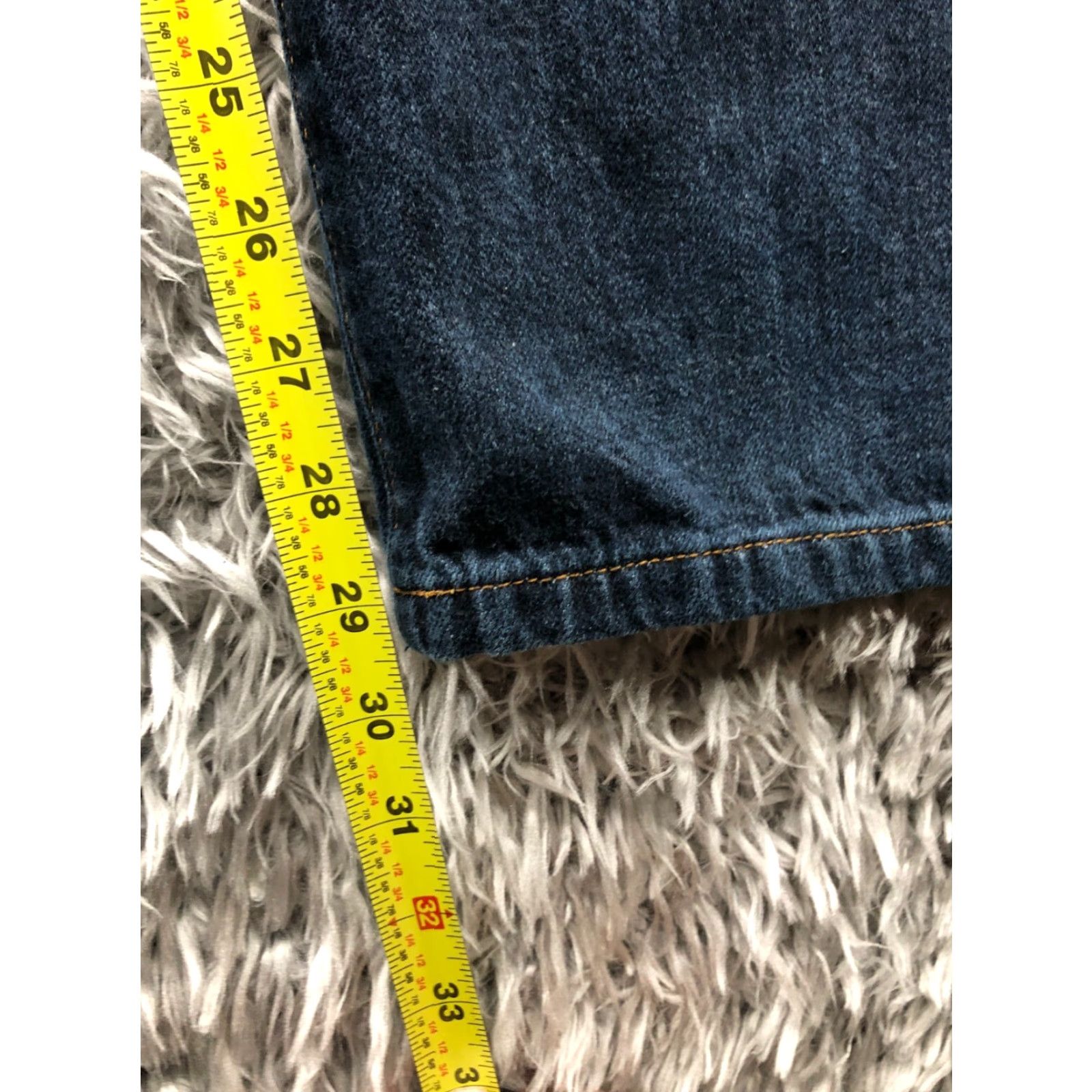 Vintage Urban Pipeline Jeans Slim Straight 38x32 Mens Mid Rise Dark Blue Wash 5-Pocket Denim Cotton Blend Belt Loops Regular Size Size US 38 / EU 54 - 3 Thumbnail