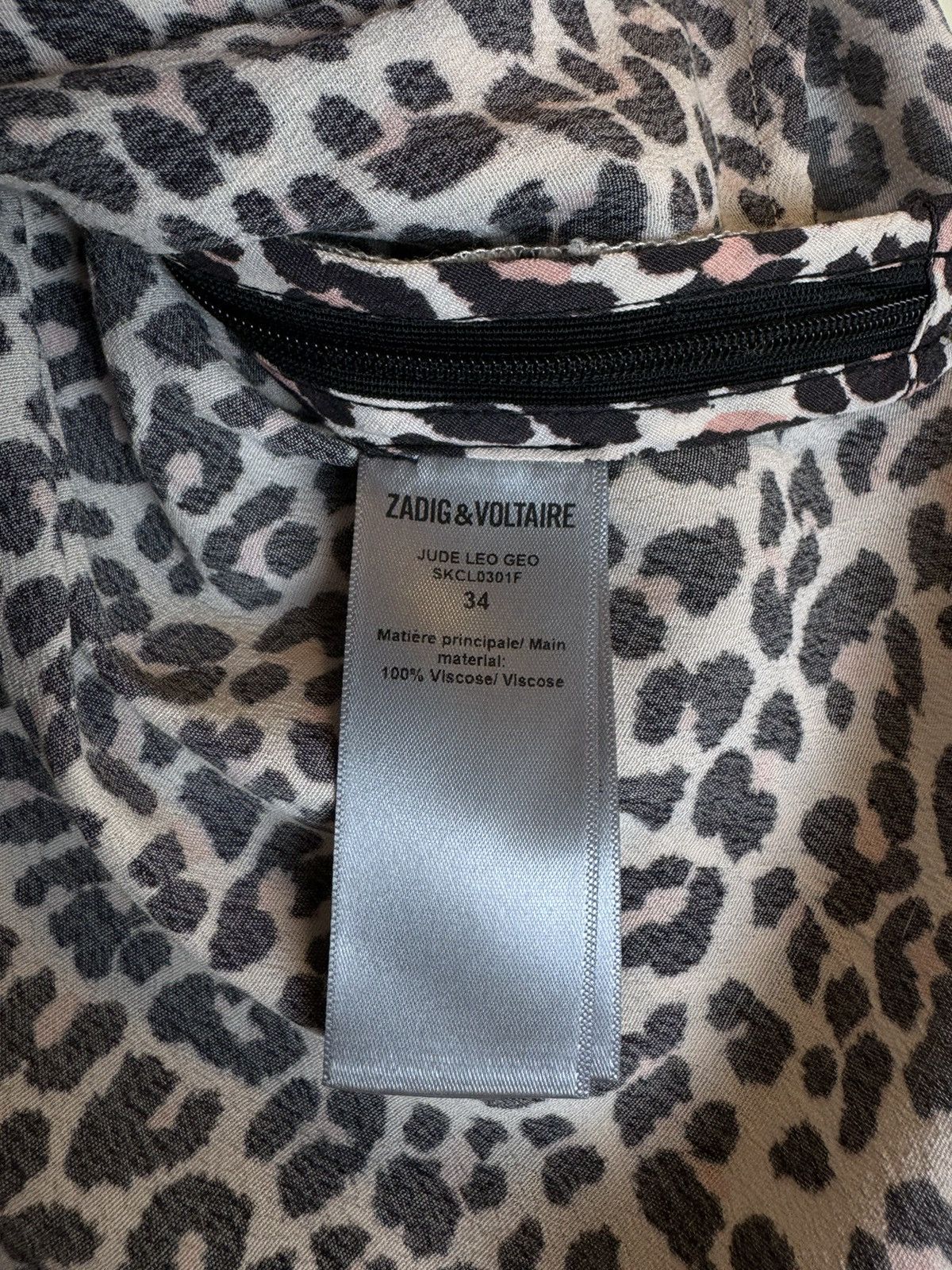 Japanese Brand × Zadig & Voltaire Zadig Voltaire knee length rock skirt leopard print animal Size 26" / US 2 / IT 38 - 6 Thumbnail