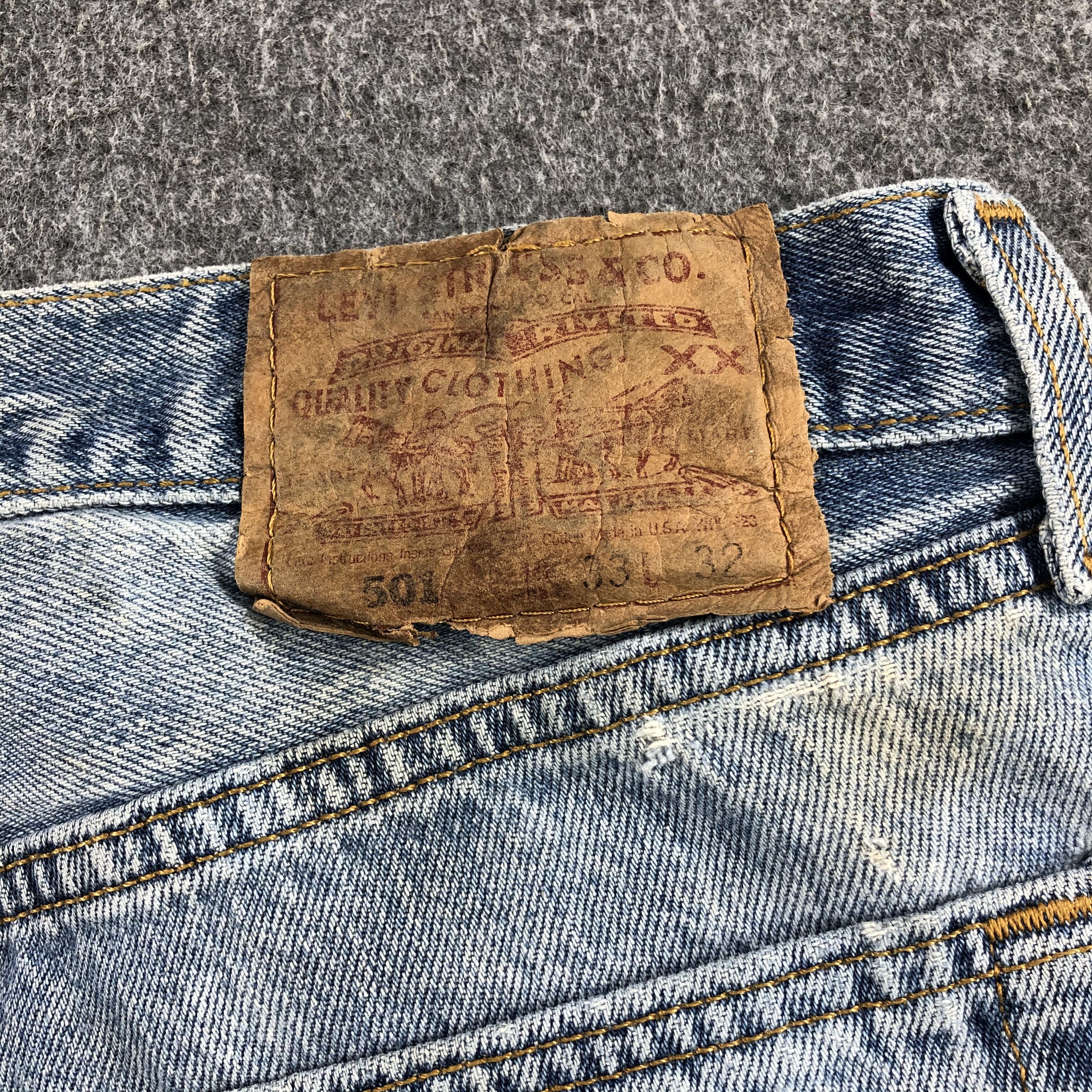 Levi's Vintage 90s Blue Wash Levis 501 Jeans-J1753 Size US 32 / EU 48 - 5 Thumbnail