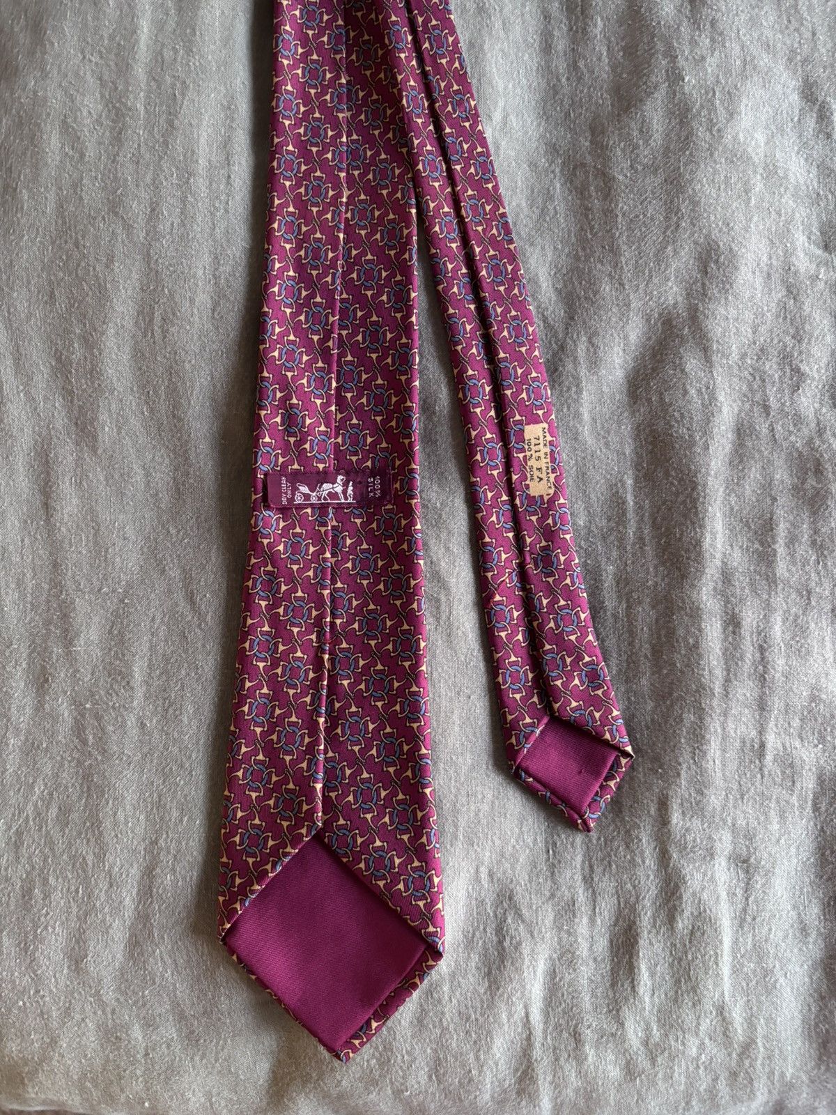 Hermes Hermes Mens Silk Neck Tie made in France Size ONE SIZE - 1 Thumbnail