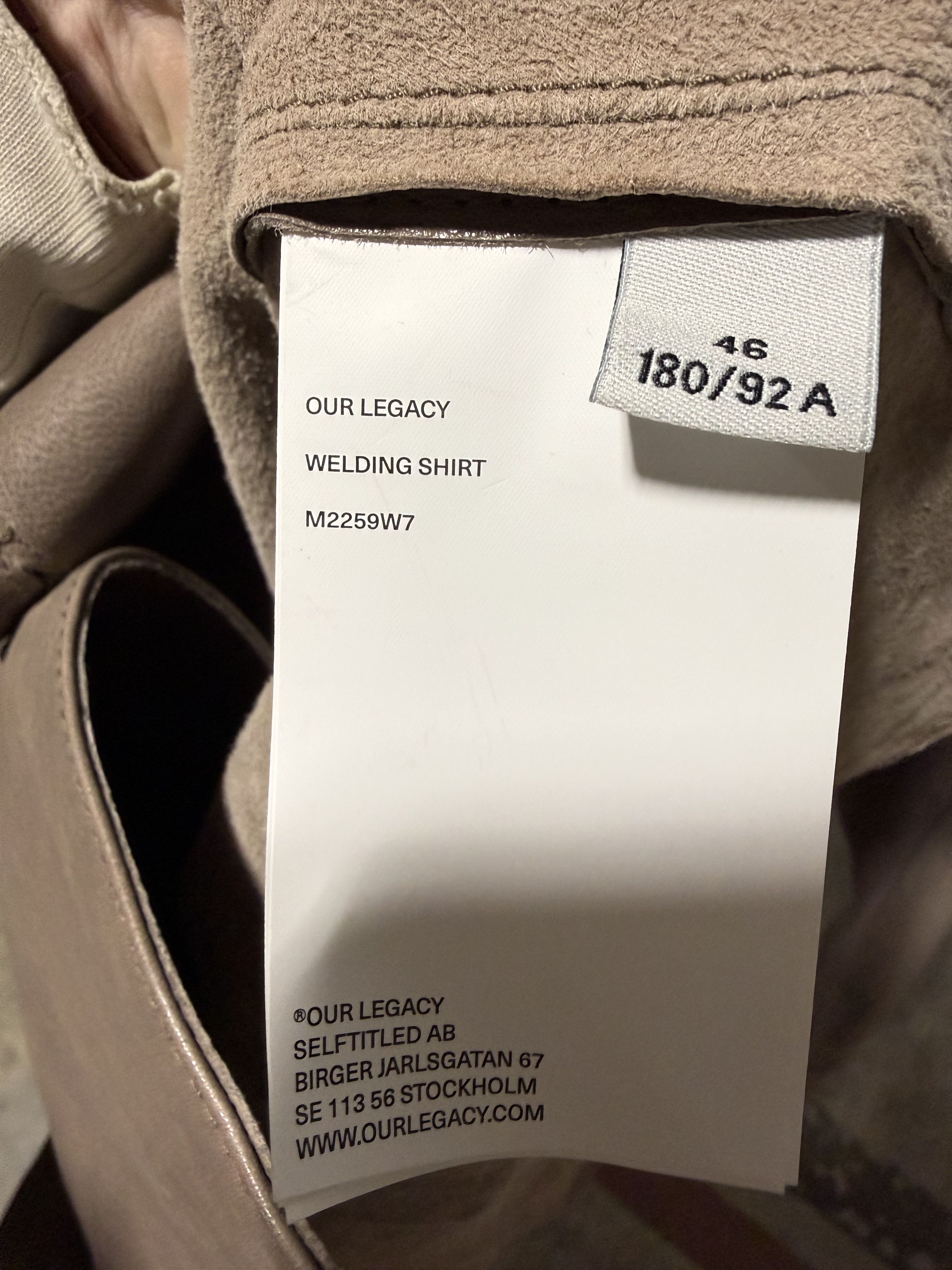 Our Legacy Our Legacy Welding Shirt '70S Grey Velvet Lamb Skin' Size US S / EU 44-46 / 1 - 4 Thumbnail